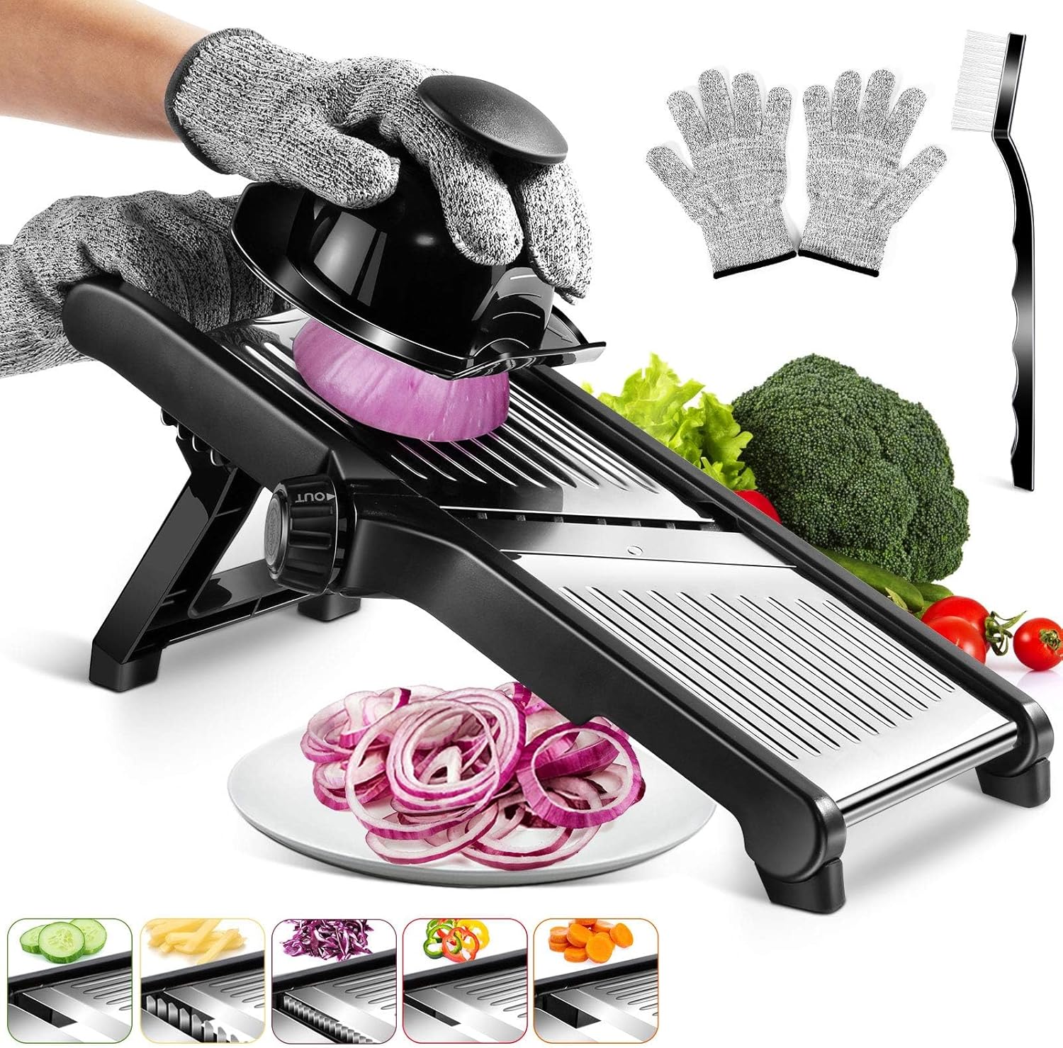 Mandoline Food Slicer - 3 in 1 Adjustable-image-a6ae8200-617f-4b88-8475-5fe7376d405d-93642
