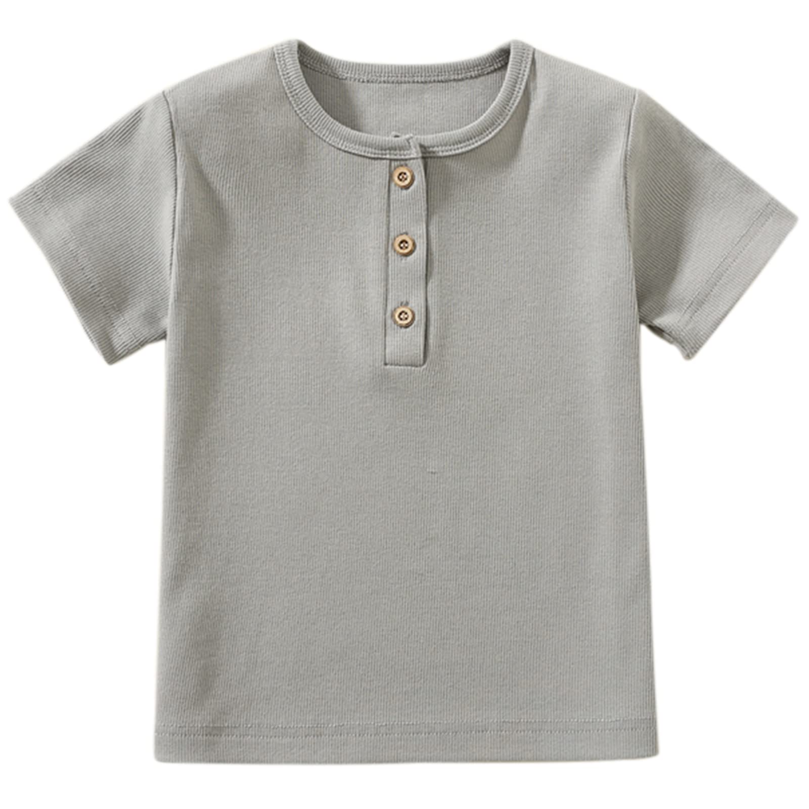 Boys' T-Shirts Short Sleeve Henley Kids Tshirt Light Grey 3Y-image-b36c0b1e-b51d-4d8a-aecc-a9638865fced-49019