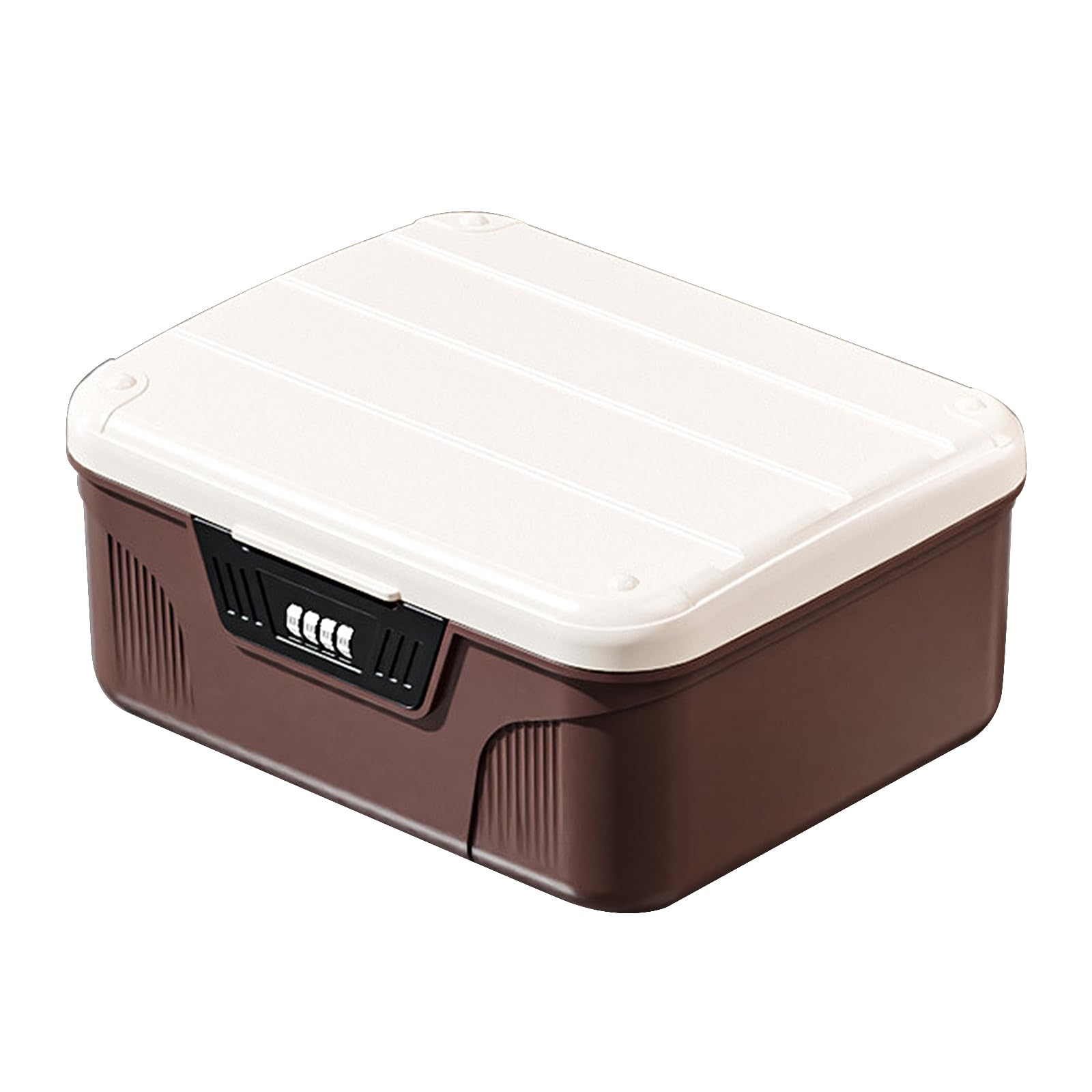 Lockable Medicine Box with Partition - Coffee 26x22x12 cm-image-f4e4b810-5101-4cc6-8921-046198592ac8-110323