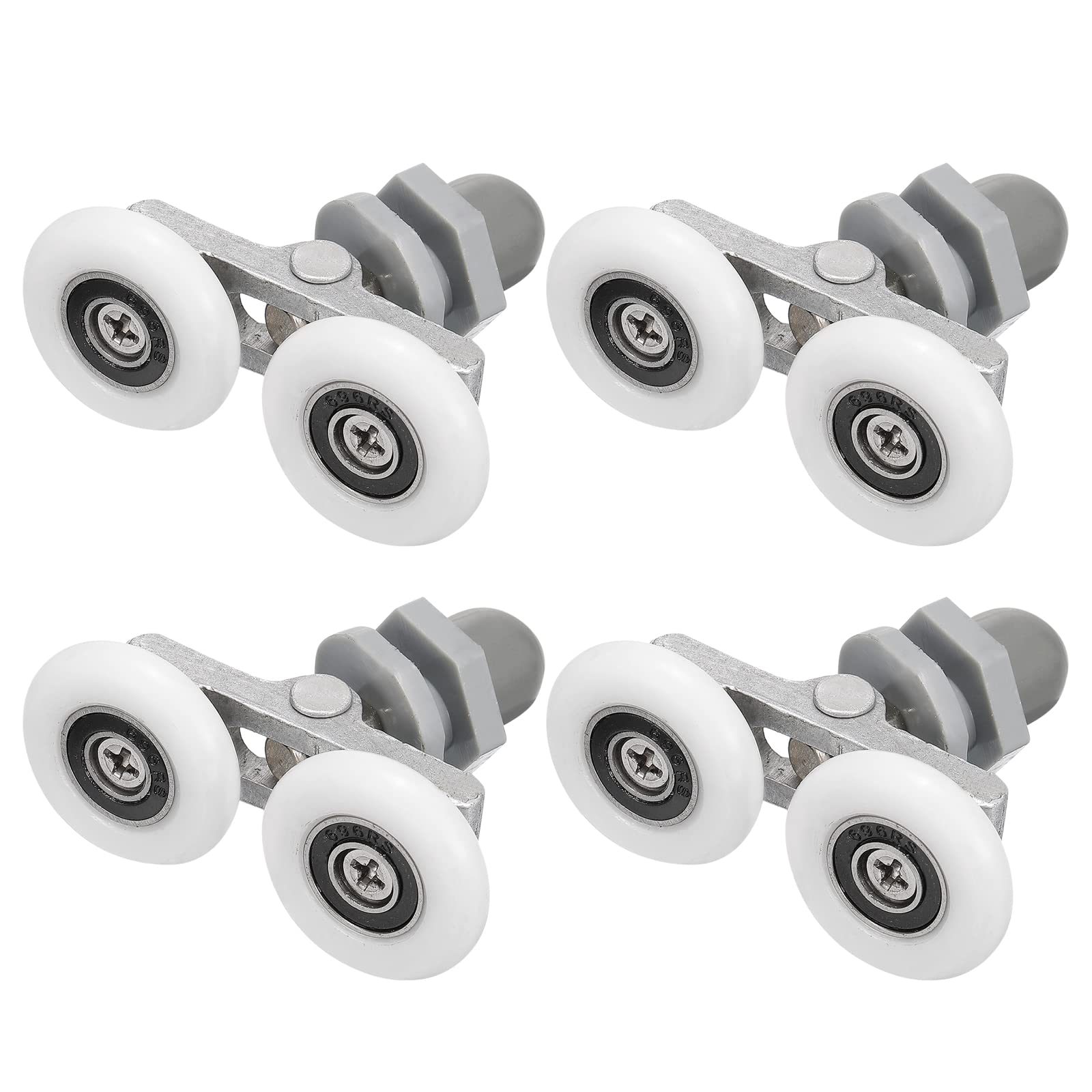 Shower Door Rollers - 27mm Twin Pack of 4-image-57419c32-1c24-4161-9c2d-f57a625748da-89429