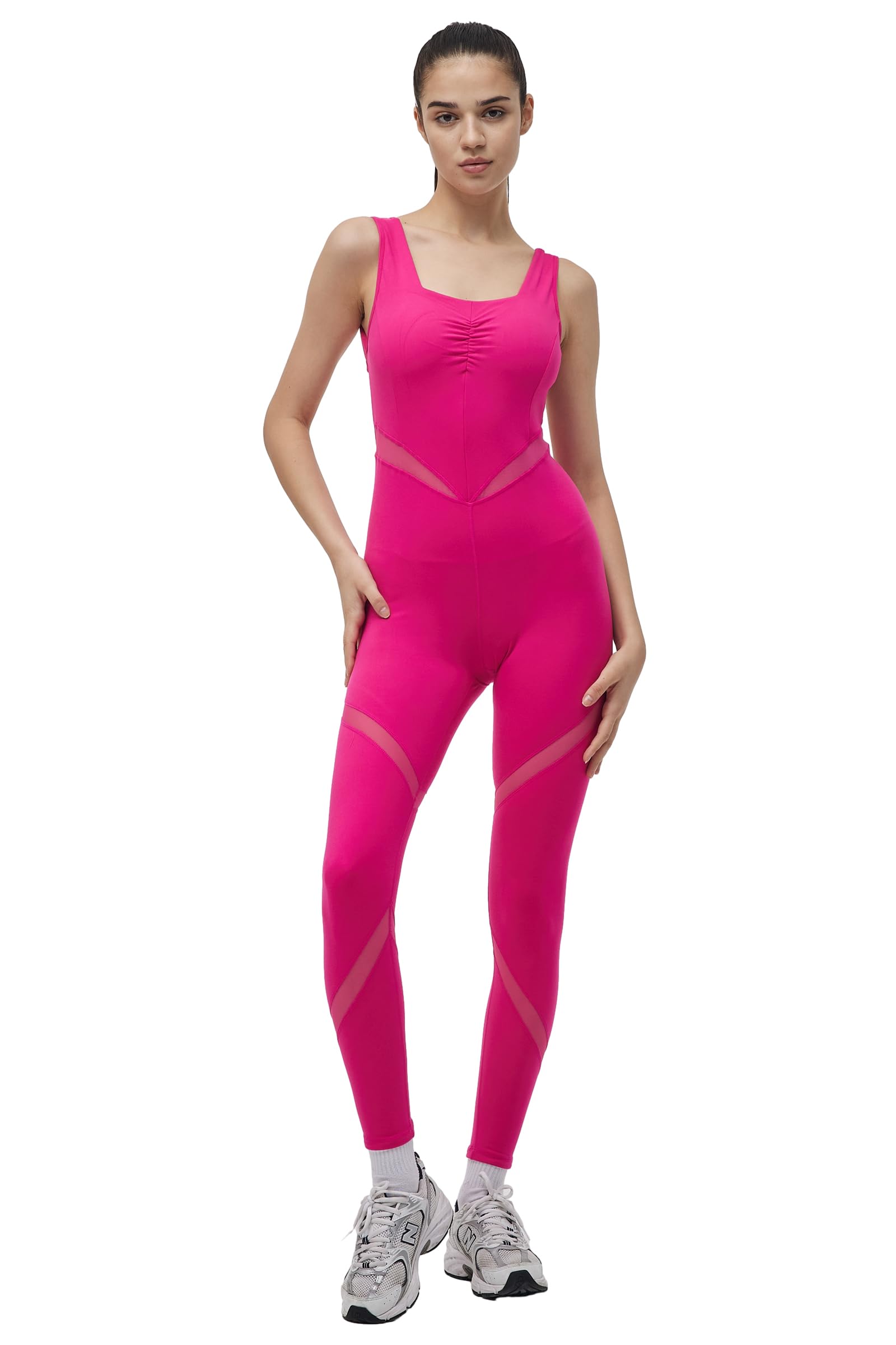 Women's Bodycon Yoga Jumpsuit - Hot Pink XL-image-abe1afe5-d404-4e59-bd96-a97ee5666263-114780