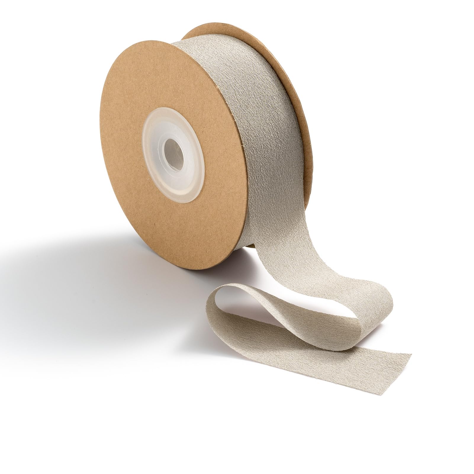 Wide Light Brown Silk Chiffon Ribbon Set 3.8cm x 23m-image-eed6e883-b1d2-40d8-bd99-887b98e4214a-56026