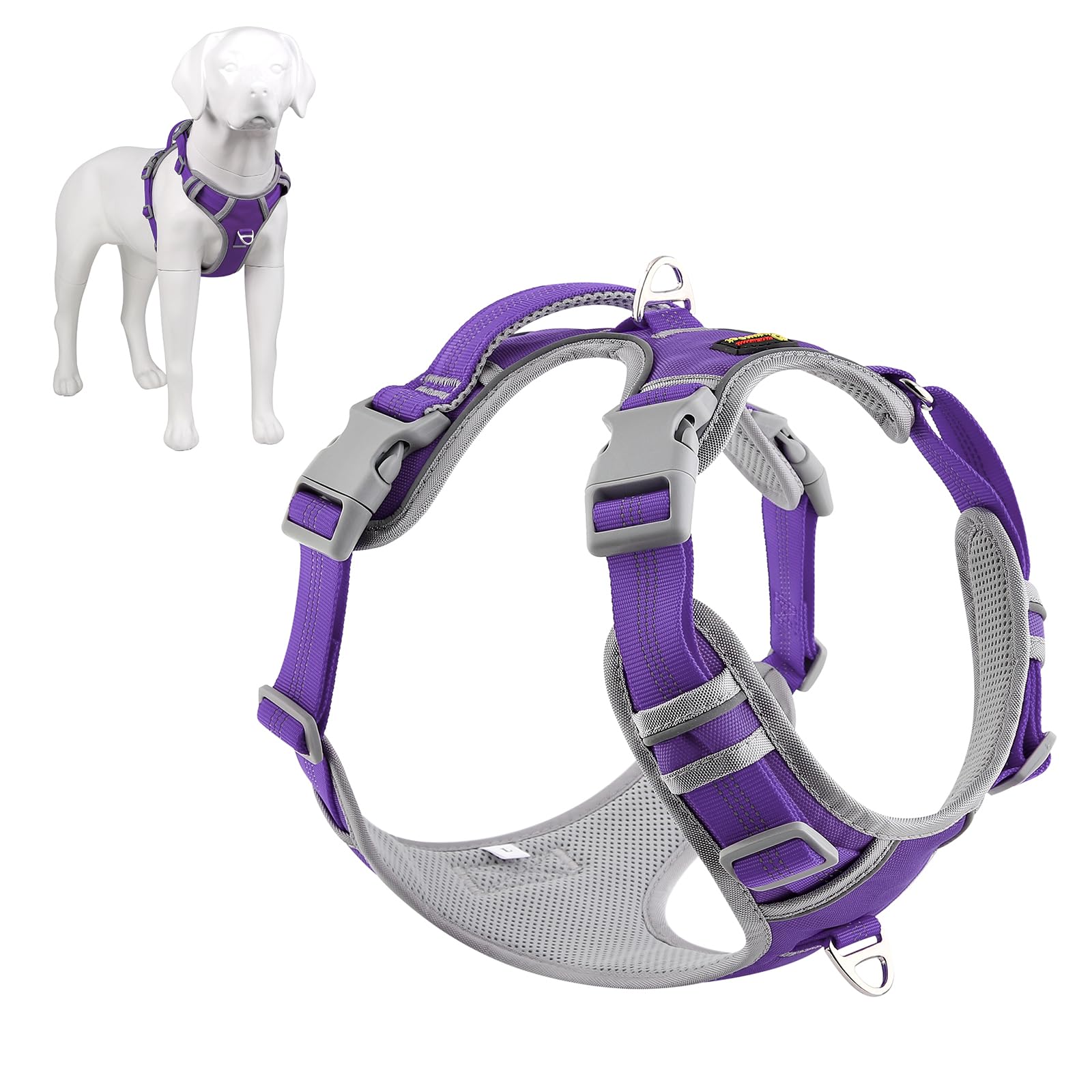 No Pull Dog Harness Reflective - Purple L-image-aa44c01d-ffb5-4af2-83af-2e4b6f7e796c-117482