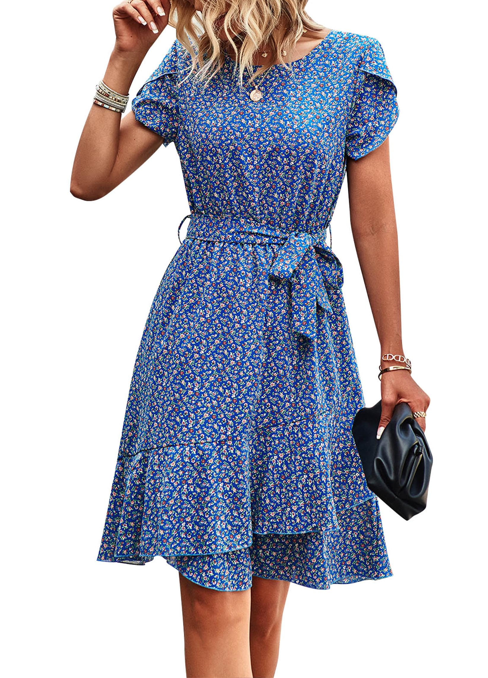 Boho Floral Midi Dress - Royal Blue XL-image-d9398313-0646-46ad-901e-27759c709af8-109969