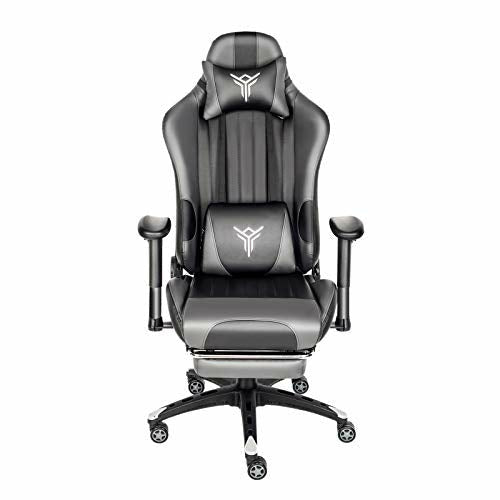 PULUOMIS Massage Gaming Chair, Grey Swirl Computer Chair
