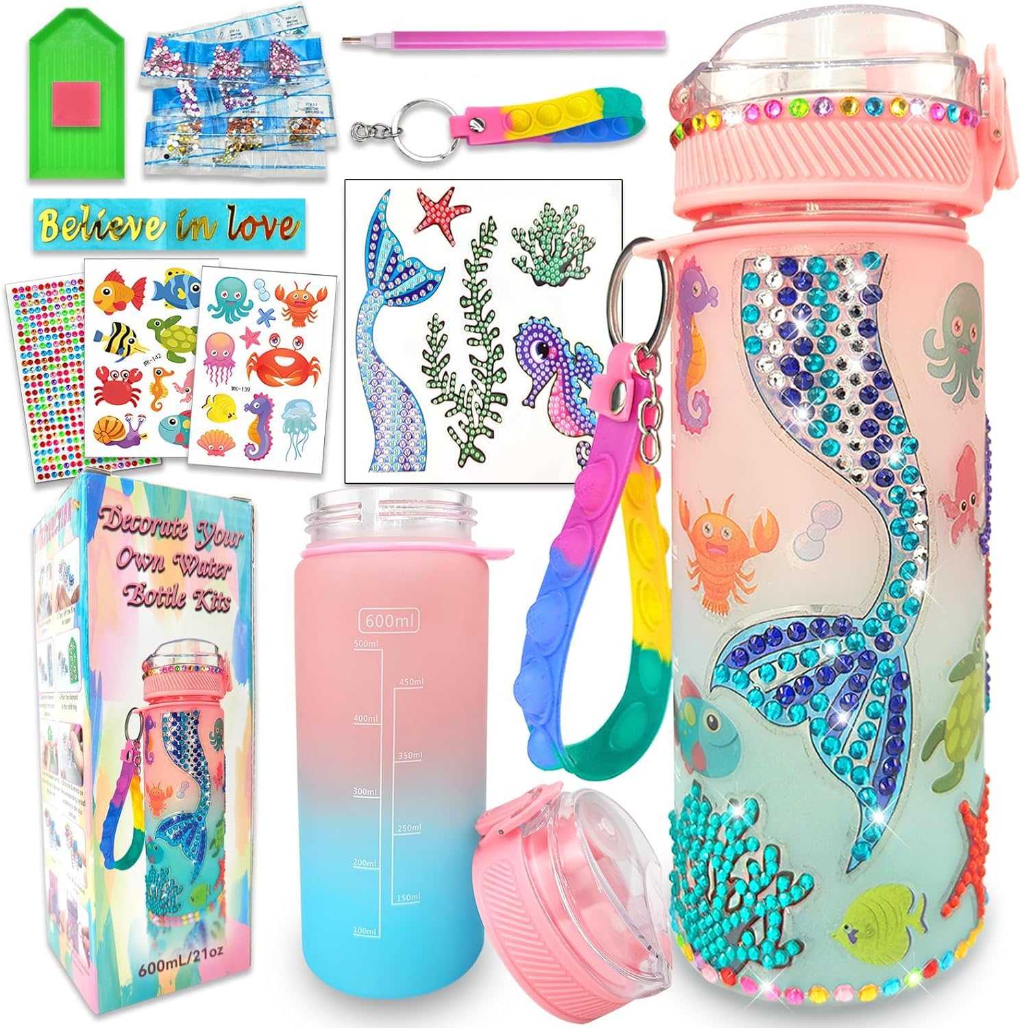DIY Mermaid Diamond Water Bottle Craft Kit for Girls 5-12 Years - Fun Creative Gift-image-cfd5cd76-c107-463f-bfd3-11a3e5bd9e8c-52080
