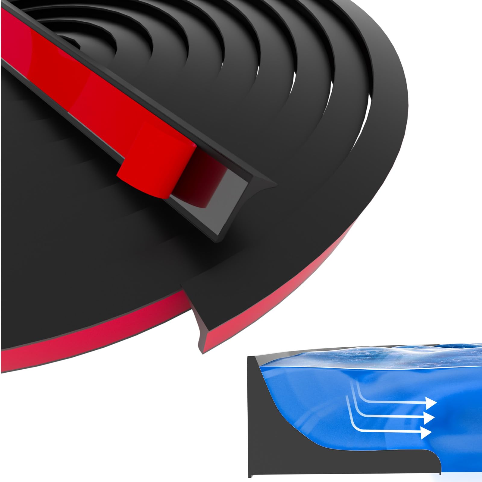 2M Black Silicone Shower Threshold Water Stopper - Wet Room Floor Barrier-image-92876c85-d62f-40c4-8360-3ecbc521f386-61703