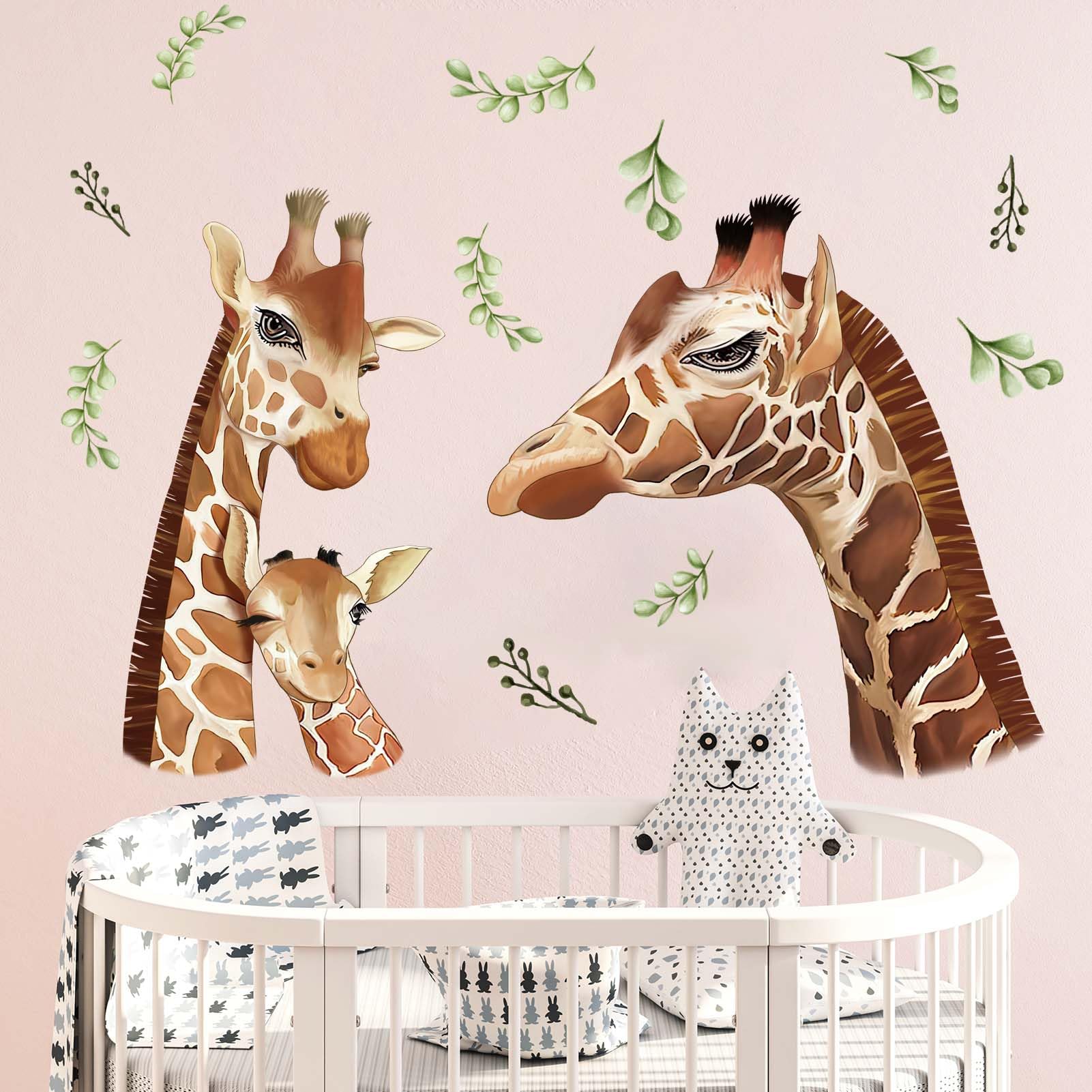 Amimagen Giraffe Family Wall Stickers - Safari Animal Baby Wall-image-d7d51b93-89df-4e01-a6e0-1e70726c43da-52983
