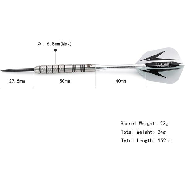 CUESOUL JIHO D1 21g Jeu de fléchettes à Pointes d'acier 90% tungstène avec revêtement Titane et ailettes Rost T19 Unifying CUESOUL JIHO D1 21g Jeu de fléchettes à Pointes d'acier 90% tungstène avec revêtement Titane et ailettes Rost T19 Unifying