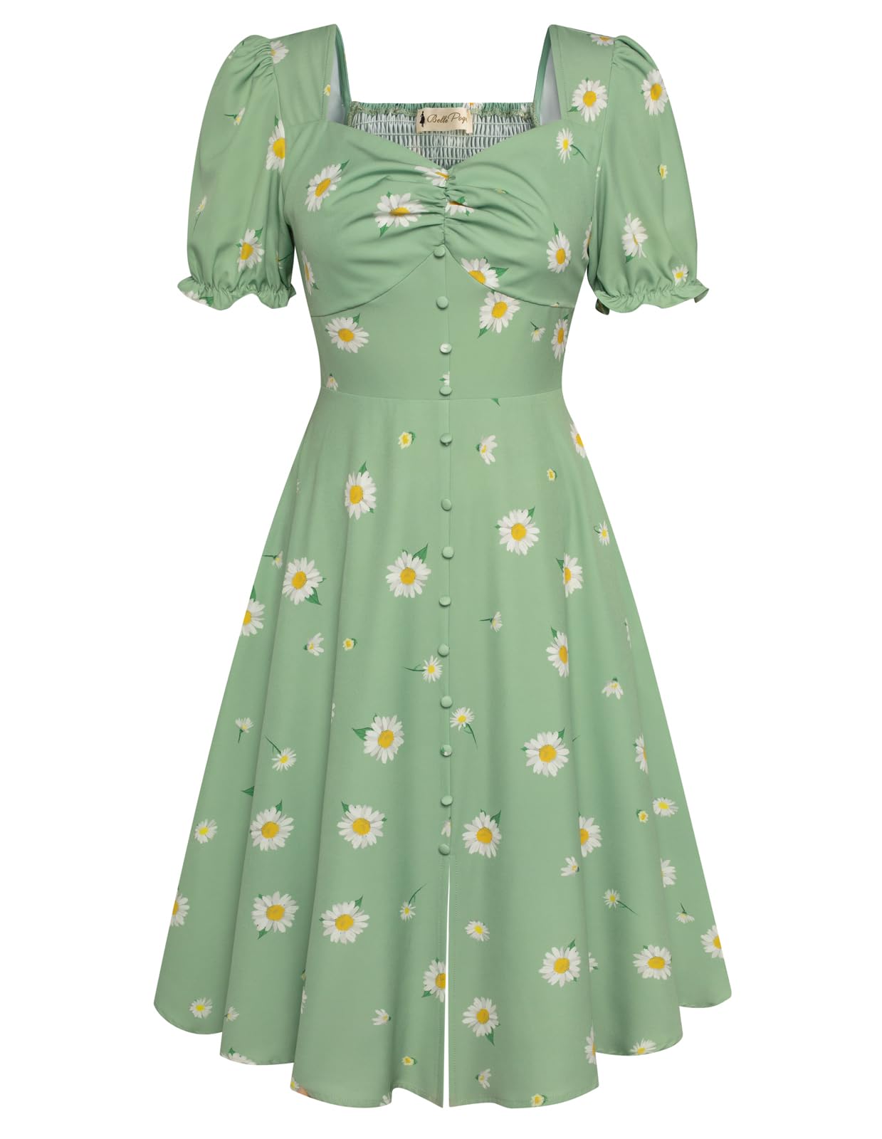 Women's Tea Party A-Line Dress - Black&Cherries Print S