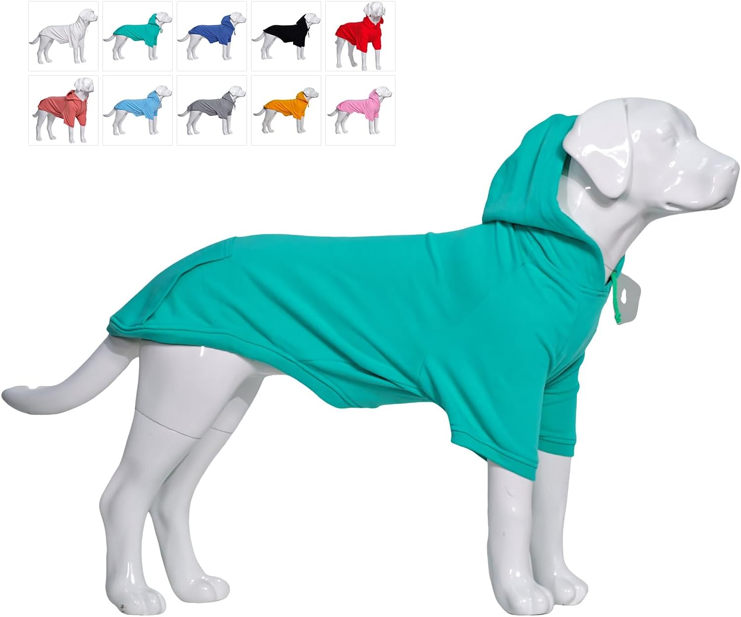 Dog Hoodie 100% Cotton - Turquoise D-L-image-7676ae65-72a5-4819-8281-71937dd34a2e-97888