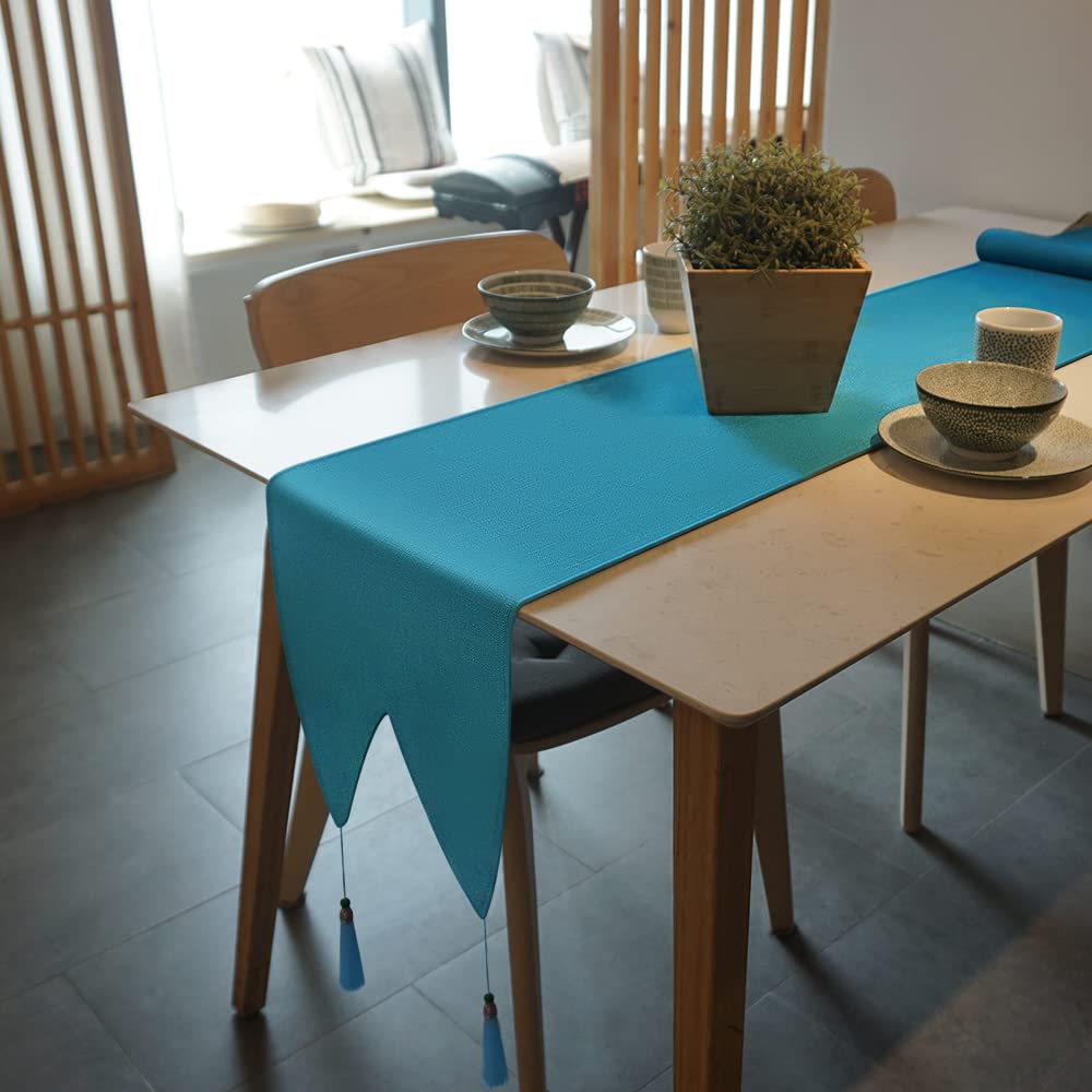 Iycnkok Long Reversible Table Runner 12x118 (30x300 cm) Faux Grey/Blue-image-74f7c378-beab-4f00-a3e4-22c71cfa315a-59587