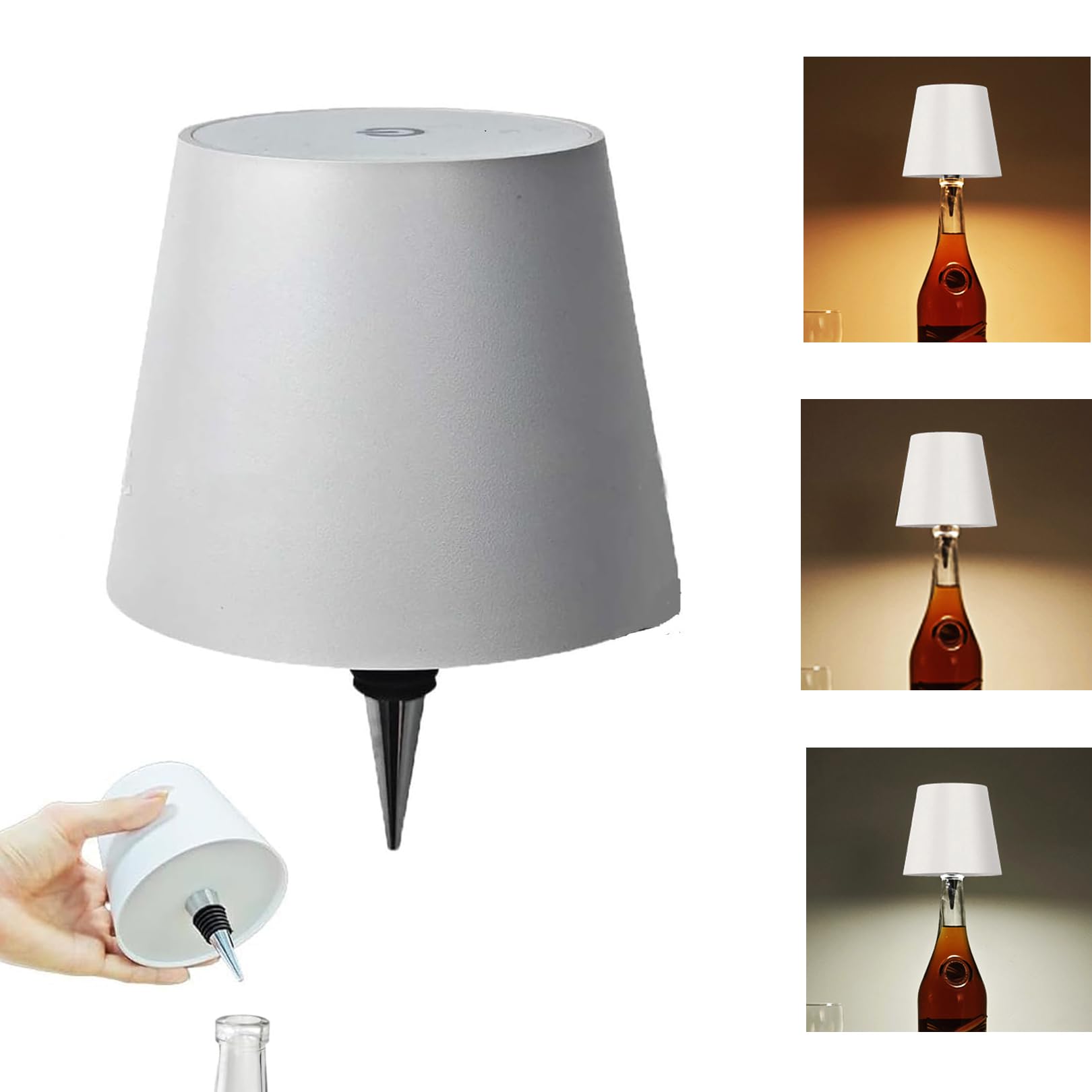 LED Wine Bottle Lamp - Wireless Rechargeable Touch Control with 3 Colour Modes, Perfect for Bedroom or Bar-image-f3142eb0-35d4-4b23-8854-9dbfde7e87f2-67045