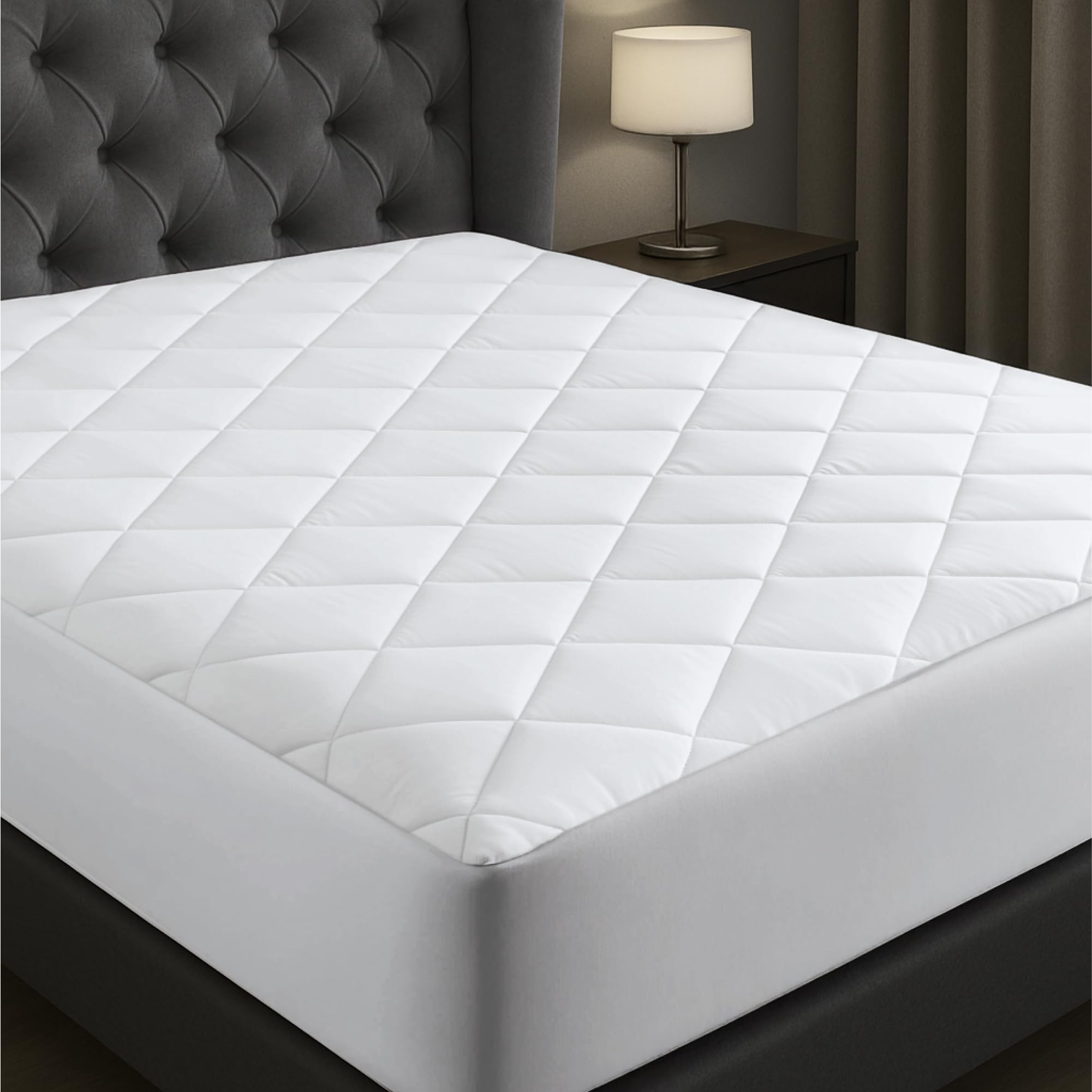 100% Cotton Quilted Mattress Protector Full Size - Breathable, Absorbent & Non Noisy-image-dc9b247d-828d-46eb-93d0-37b5c11789ed-67581