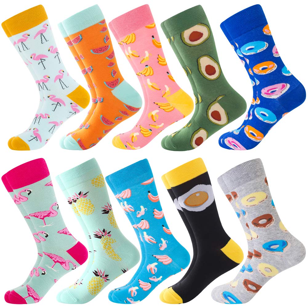 Men's Funky Dress Socks 10 Pairs - Flamingo 5 6-11-image-c6f4937d-dcad-4512-9ba8-eac759b12aed-117061