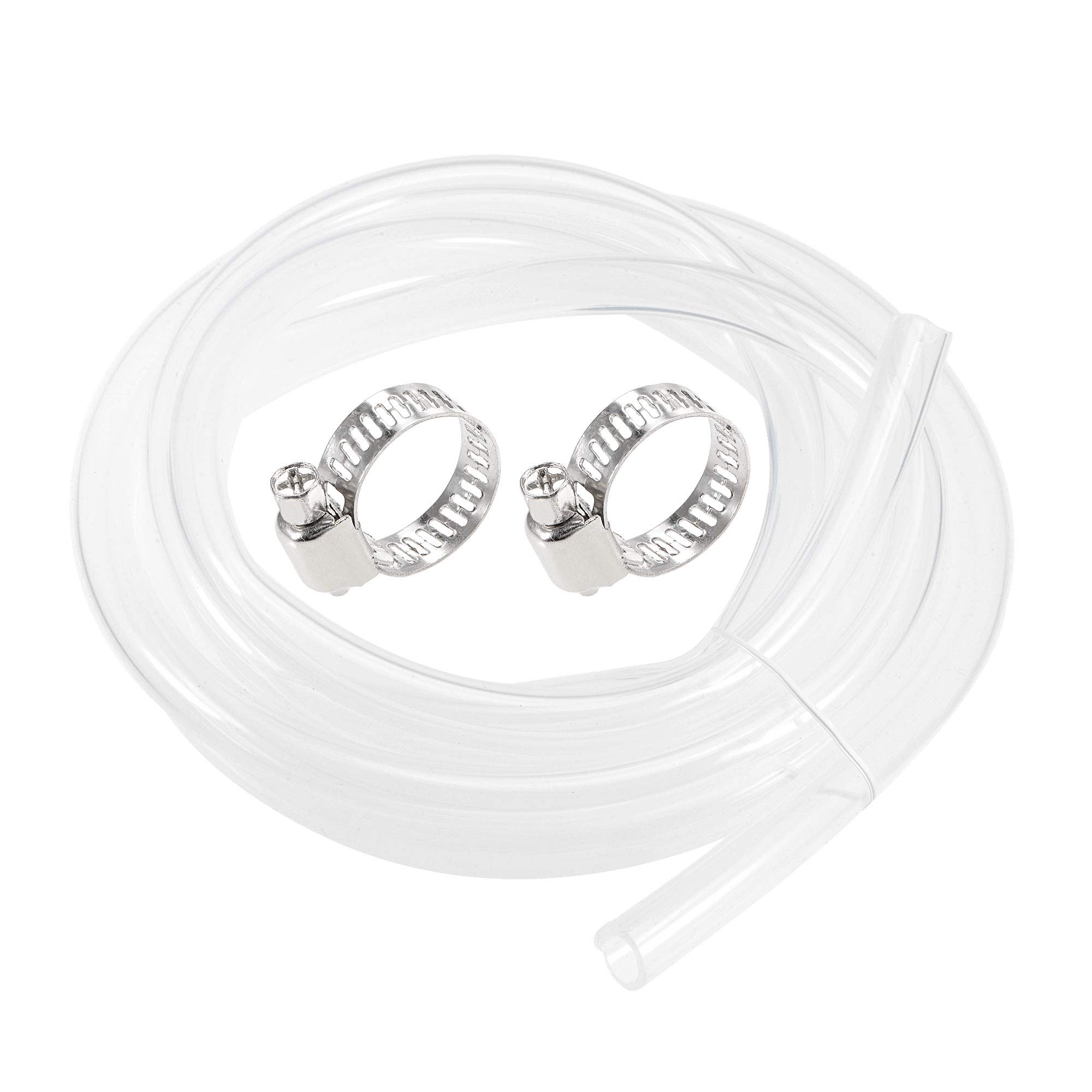 Durable Silicone Tubing 12mm ID 16mm OD 10ft - Clear Air Hose & Water Pipe with Clamps