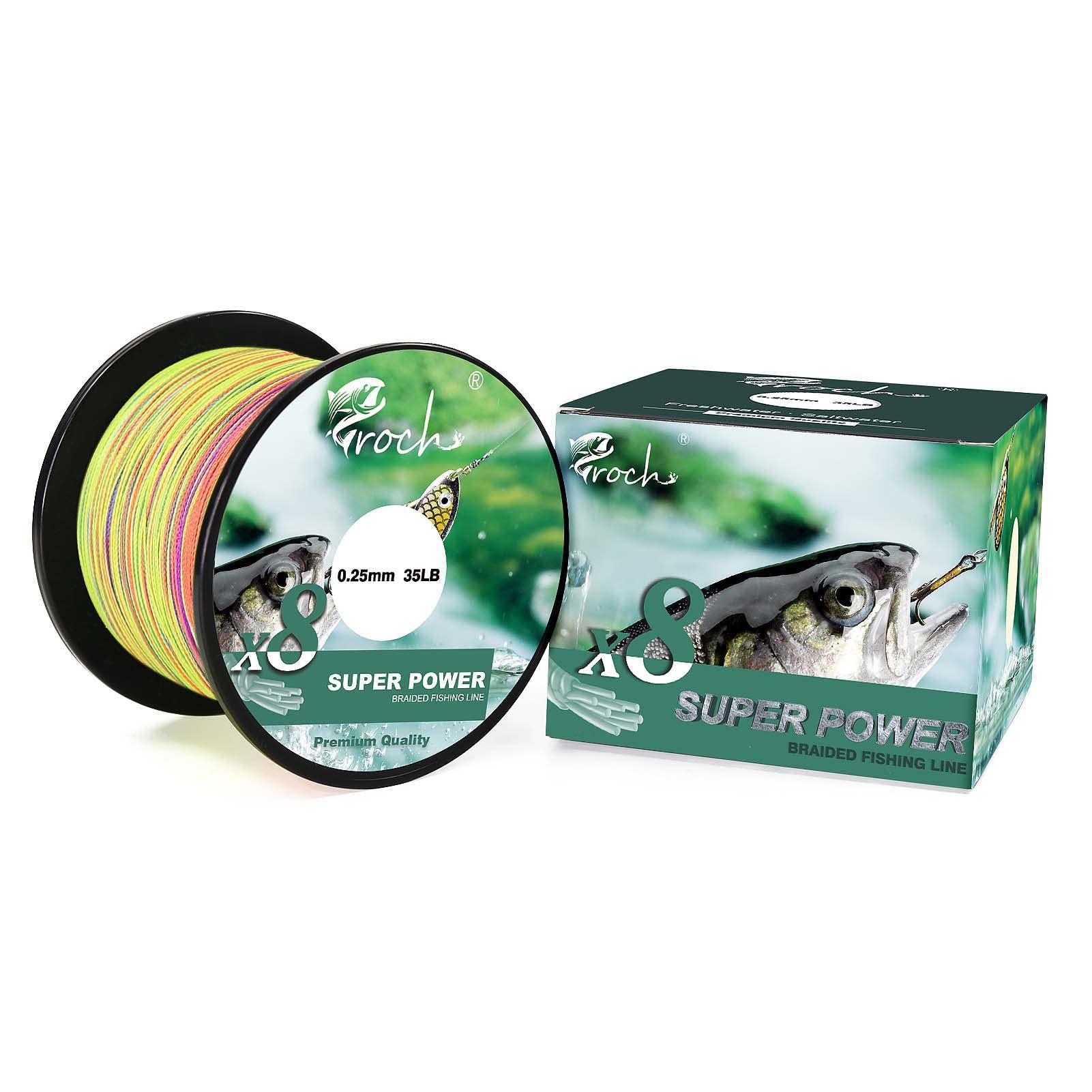 Braided Fishing Line 8 Strands PE - Green 0.1MM