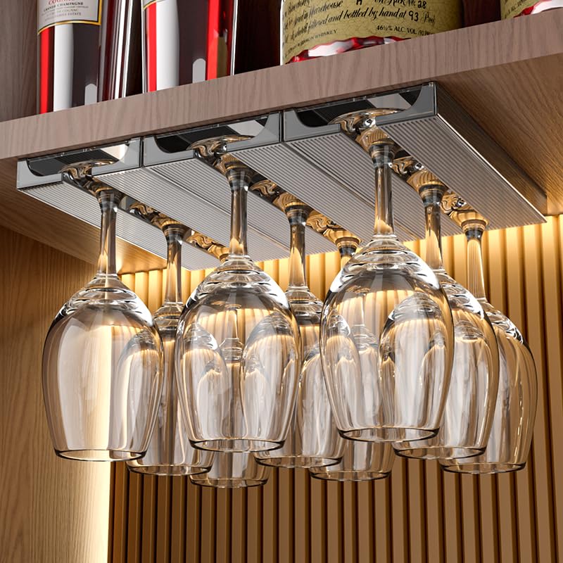 Wine Glass Rack French Style Under Cabinet - Grey 2 Pack-image-482fe03e-8532-4e8c-8351-b80d6a0308a3-97730