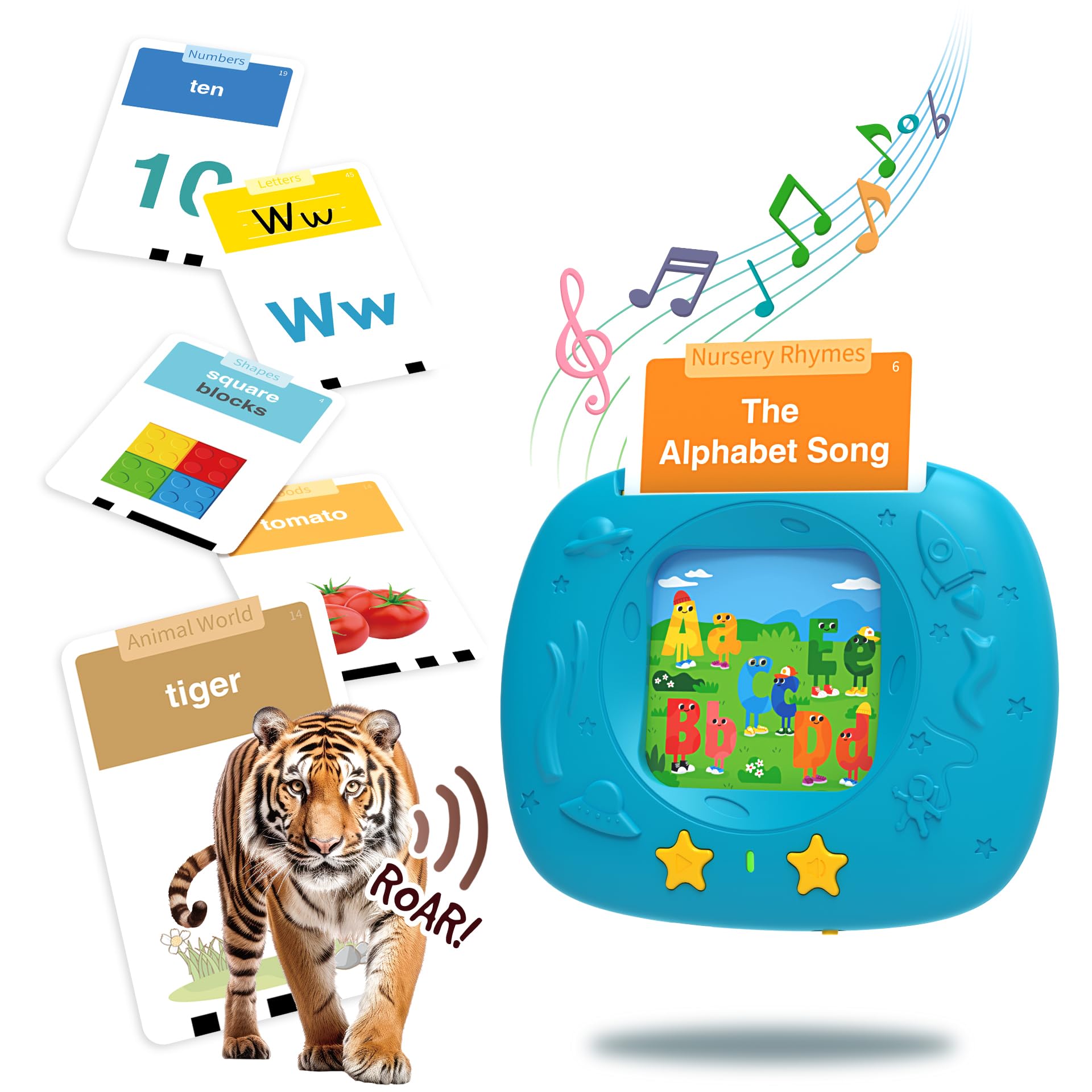 Montessori Flashcard Learning Toy - Blue 12cm x 10cm-image-950b1c2a-1ff9-4617-9ca0-edaff47b3592-112157