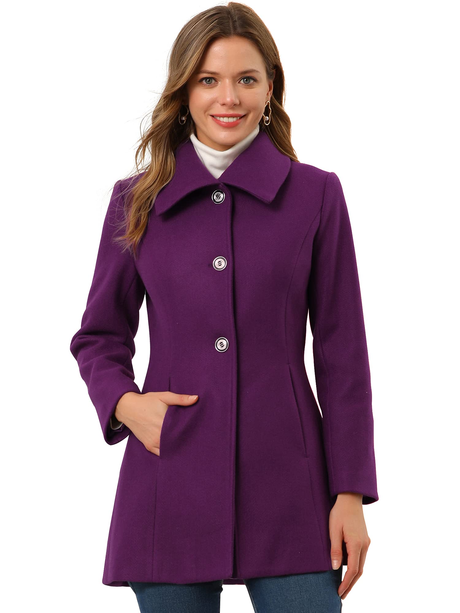 Women's Swing Winter Coat - Purple L-image-6983a253-a4ee-42dc-a30d-4222aa599665-113480