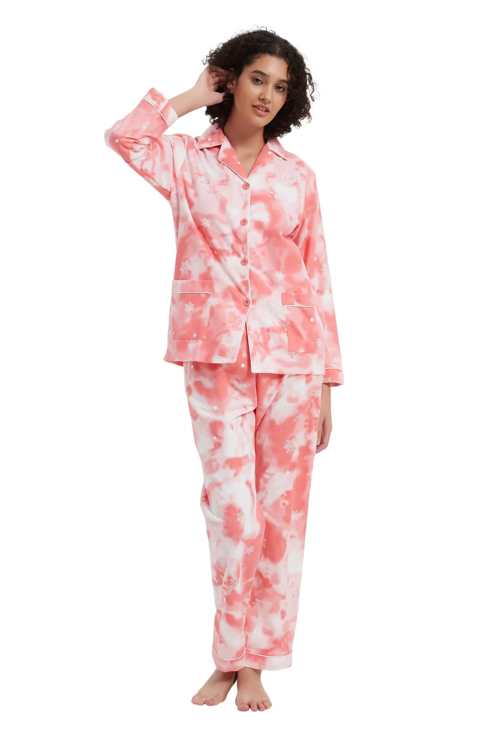 Women's Flannel Pyjama Set - Snow With Camouflage Print 3XL-image-6046dbcc-df49-4a56-81c4-ea6f4c0b483a-115512