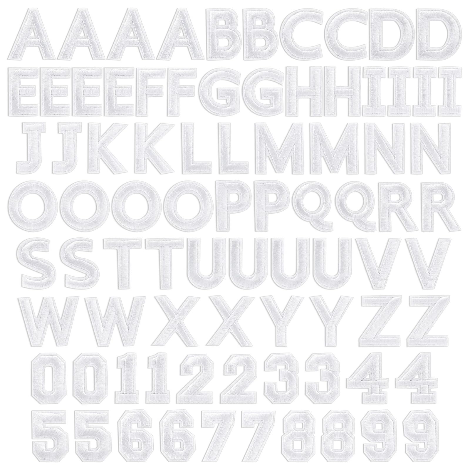 82pcs Embroidered Letter & Number Patches - White 1in-image-351c15c3-381f-4cd1-a6a3-d1d2c0d57e76-83525