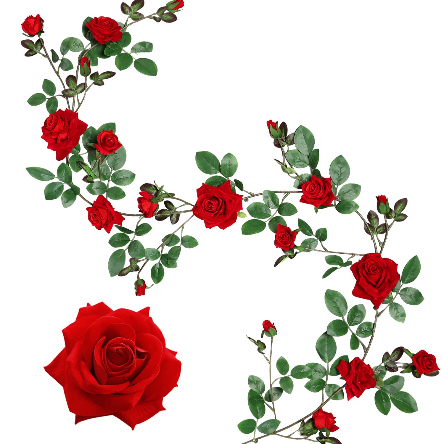 Artificial Silk Rose Garland for Weddings, Parties & Home Decor - Realistic & Durable-image-86f5725a-cd6d-4282-a7e5-2fc09528b96d-65416