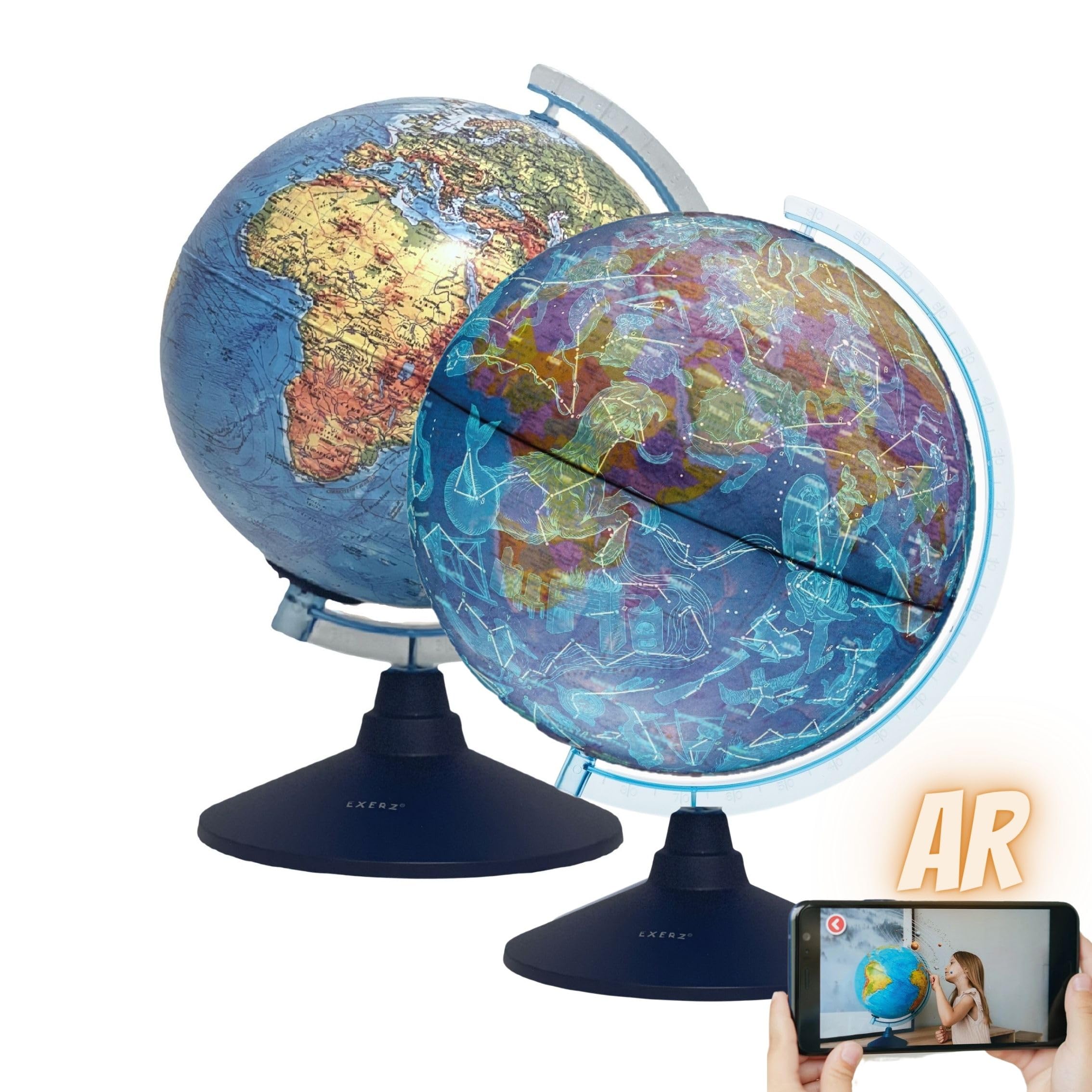 Illuminated AR Globe Dual Map - Blue 21cm-image-9208a51b-9b91-441d-9699-27de686f4fe0-106023