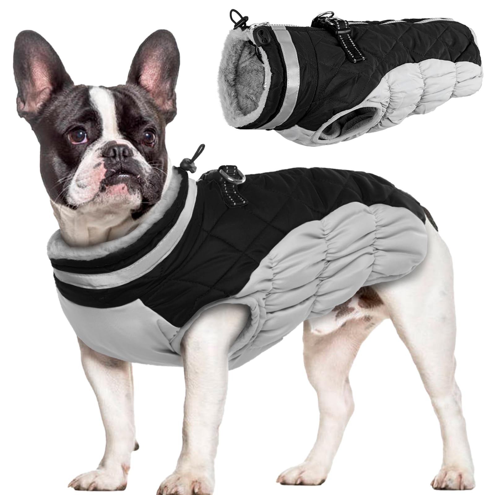 Dog Winter Coat Waterproof Fleece - Black L-image-f9605ed4-2c3b-4e25-8ade-9e22a7f0e064-120552