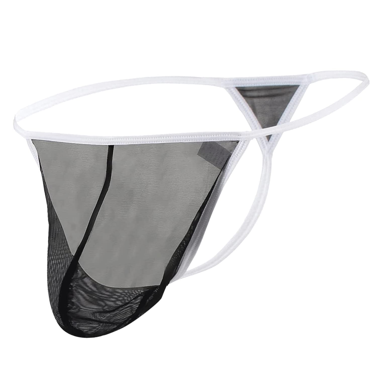 Men's Mesh Thong Underwear - Black XL