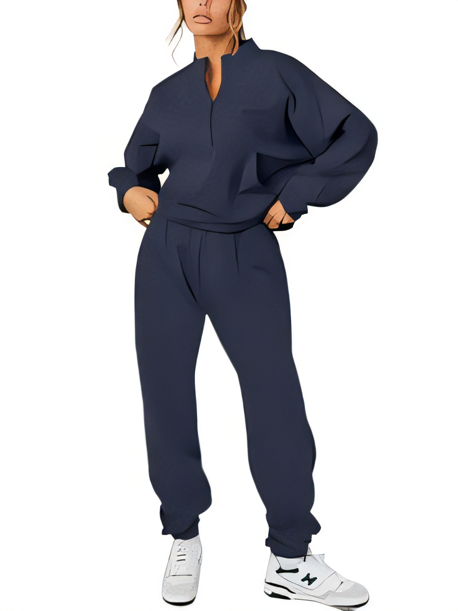 Women's Cotton Tracksuit Set - Navy Blue S-image-23846ca3-9658-46a1-af2a-361b14b45498-95131