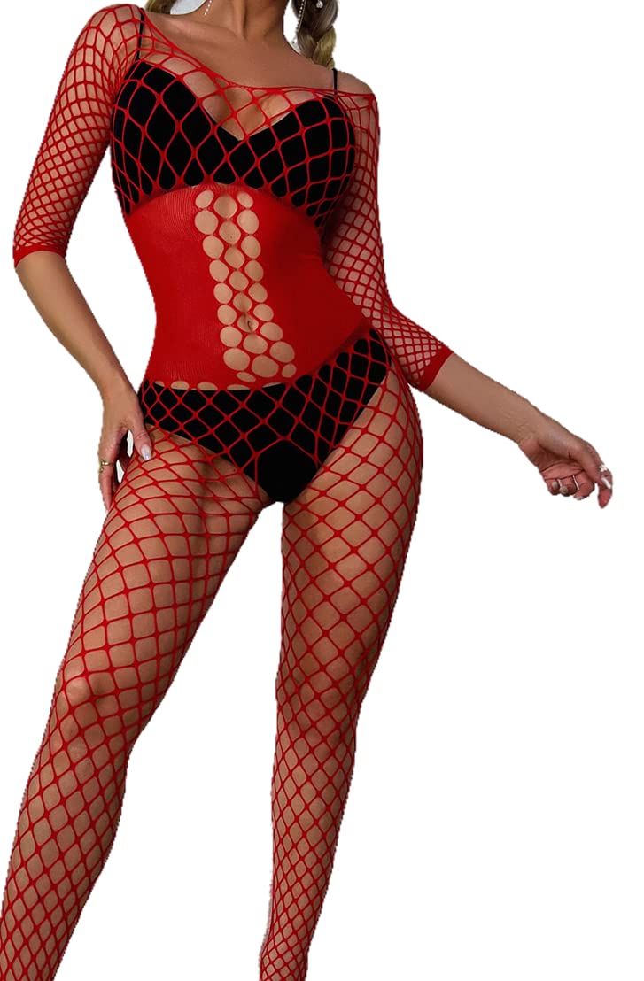 Women's Mesh Bodystocking - Red XS-XXL-image-d28ea7c9-86c0-4d6f-8fbb-fe5bd83280da-112612