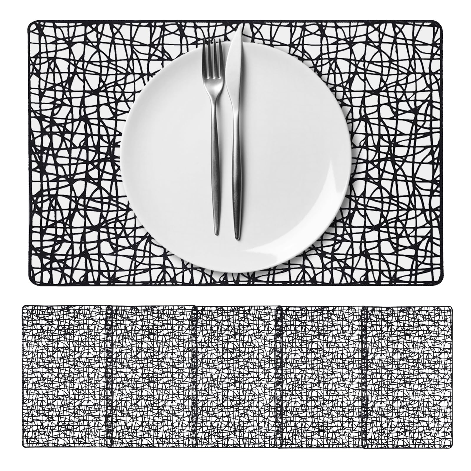 Terafeels Placemats Crossweave Woven Vinyl Red 12 x 18 (Red12), 3212-image-3f4e97bb-73cd-4c35-9de2-6bc680287f4b-40764