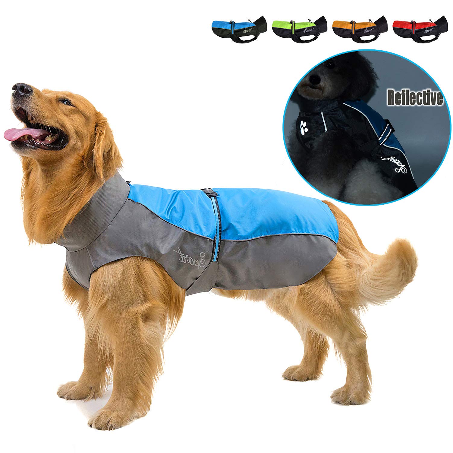 Dog Raincoat Waterproof Reflective - Blue 8XL-image-d0f02548-e11a-4f1c-9f17-8ef6ee47fee6-112486