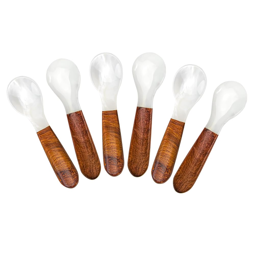 6 Mother of Pearl Caviar Spoons - Multicolour 4 Inches-image-e706b7b2-0276-4bd1-bf8b-b0d236d2b66a-109819