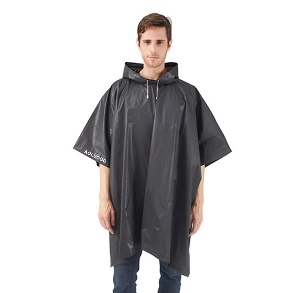 2 Pack Reusable Rain Ponchos - Black One Size-image-26f9654b-9a97-4c3e-8238-a8375dbdc700-109185