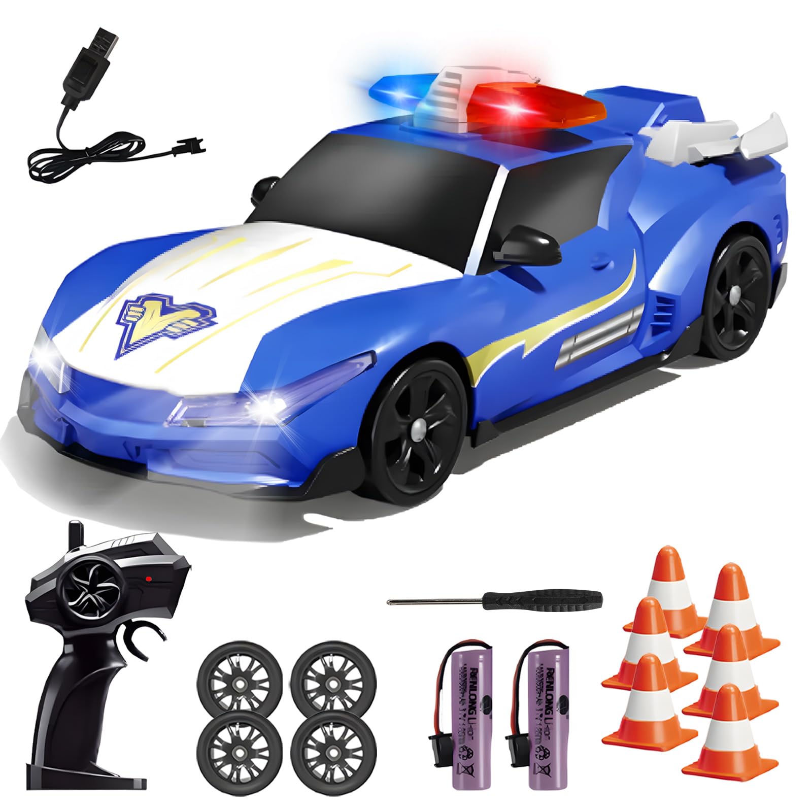 RC Police Drift Car Toy - Blue 1:24-image-ae5cd738-841e-4bb3-99ef-cfcc7655b979-93713