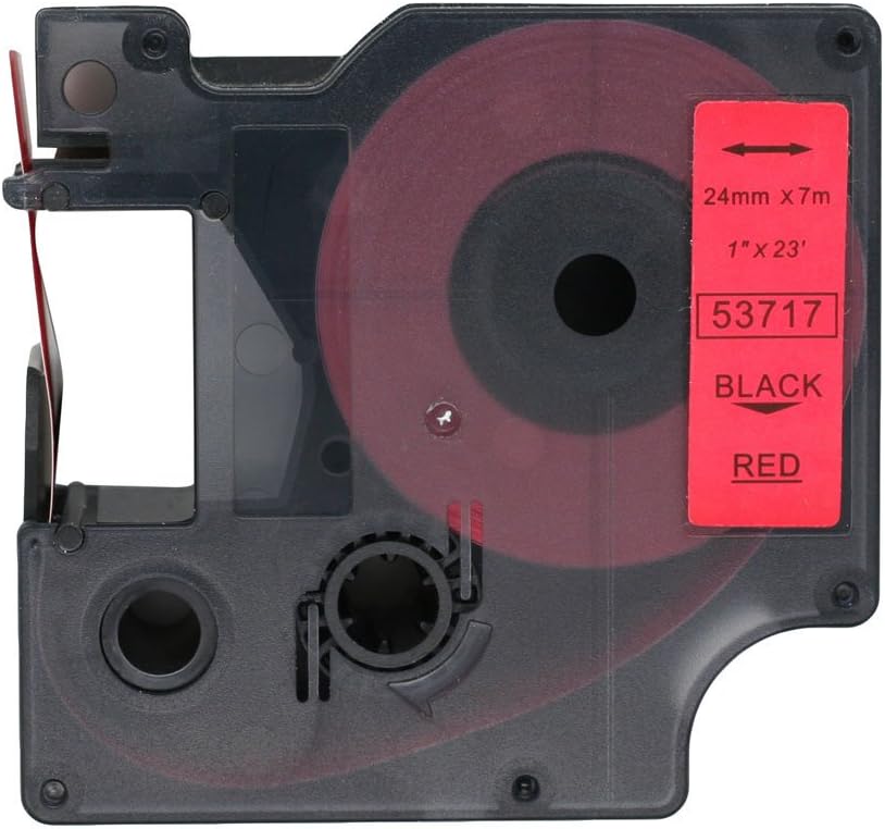 Black on Red Label Tape 24mm DYMO D1-image-c54c1e20-fb2e-439f-a14a-ff6c316256ab-60485