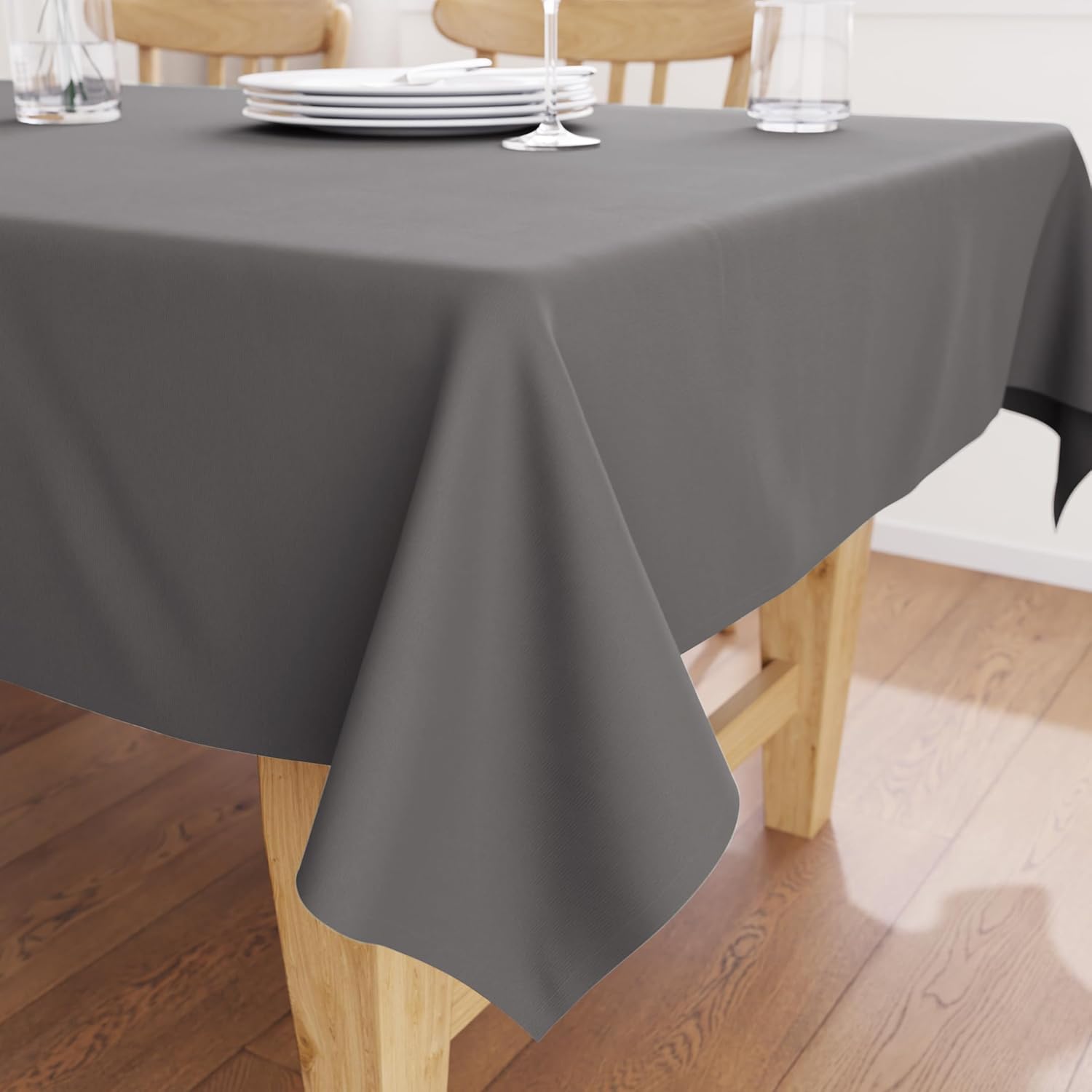 Cotton Canvas Square Dining Tablecloth - Grey 56 x 56 inch-image-c9661d5e-06d0-46f5-a5d9-7379879a219d-95423