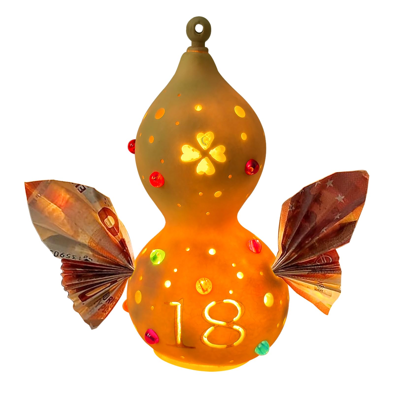 Hand Carved Natural Gourd with LED Lights - Unique 18th Birthday Table Decoration-image-c9c12bb4-197a-4c32-9fc6-6a66c2854bb9-68062