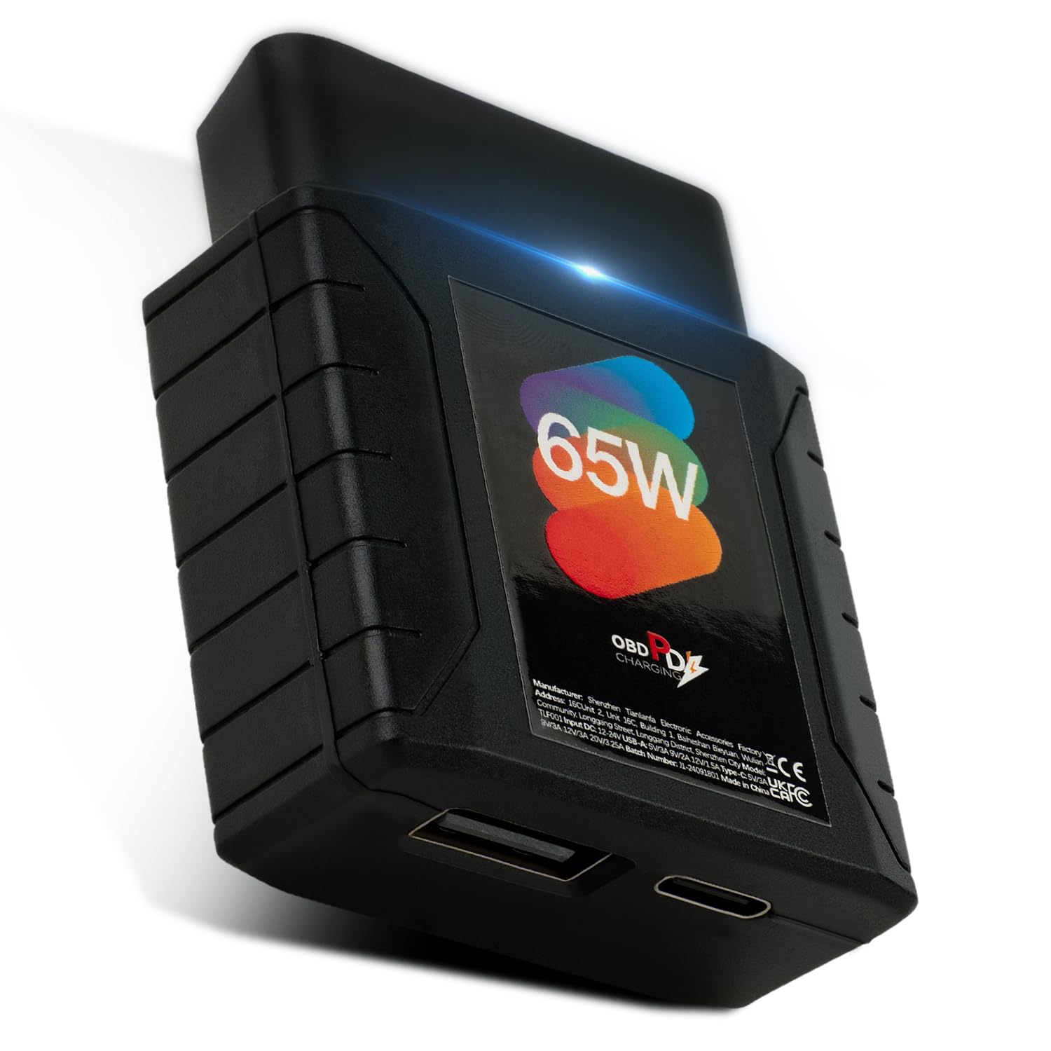 OBD2 PD65W Car USB Adapter Fast Charger - Black-image-ba9d2fbc-2d9d-4a14-b809-be59dfb231cb-113642
