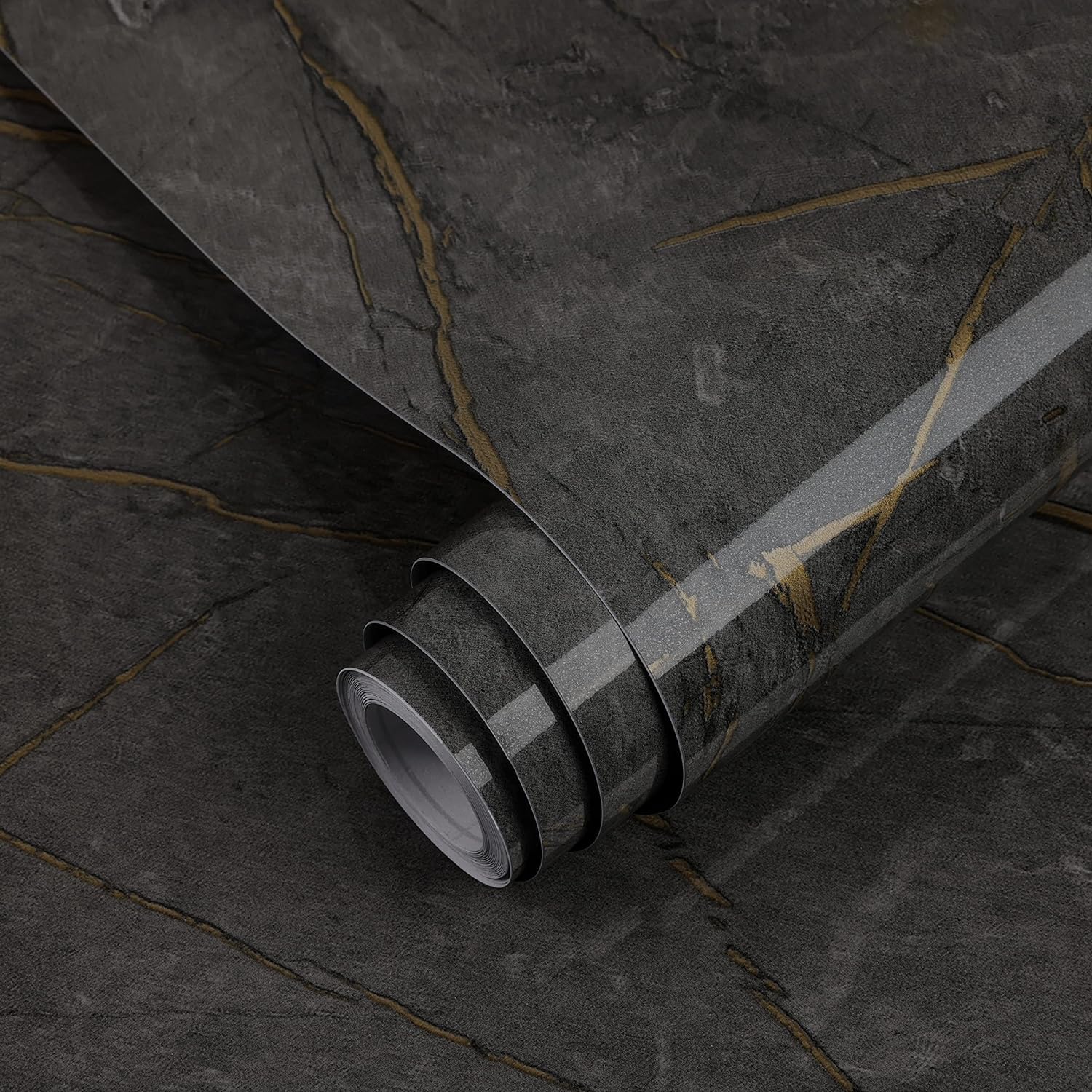 Marble Effect Vinyl Roll - Black 90x600cm-image-c6d142cf-40ef-4c71-a311-63a0fbdc1b09-90895