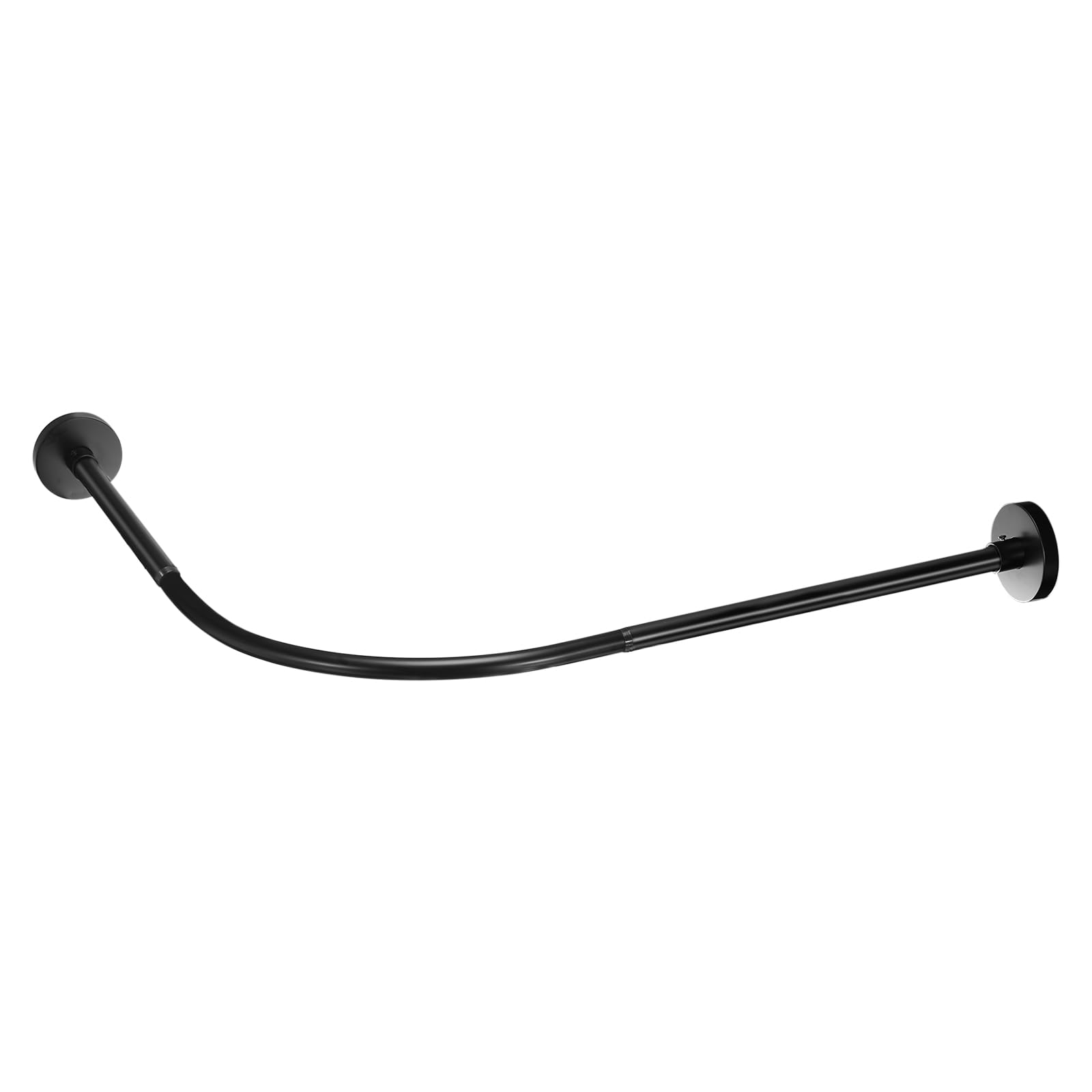 sourcing map Shower Curtain Rod Rack Stainless Black 28"-37"x35"-51"-image-a3d2d904-cc0d-412c-abac-6784a83c3fce-61379