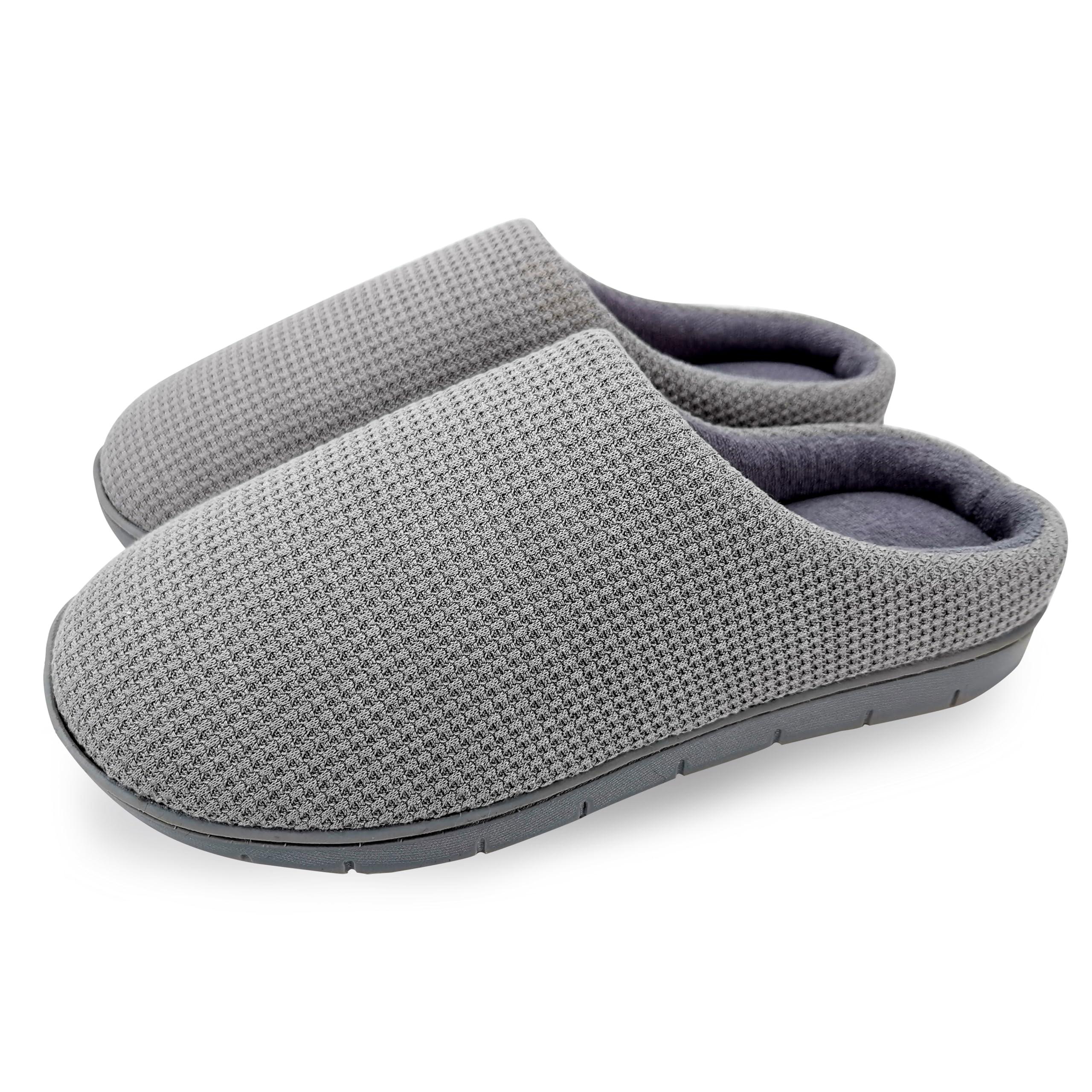 Women's Memory Foam Slippers - Grey UK 7-7.5-image-4057b723-13dc-4488-81fe-c58fcfa90479-86397