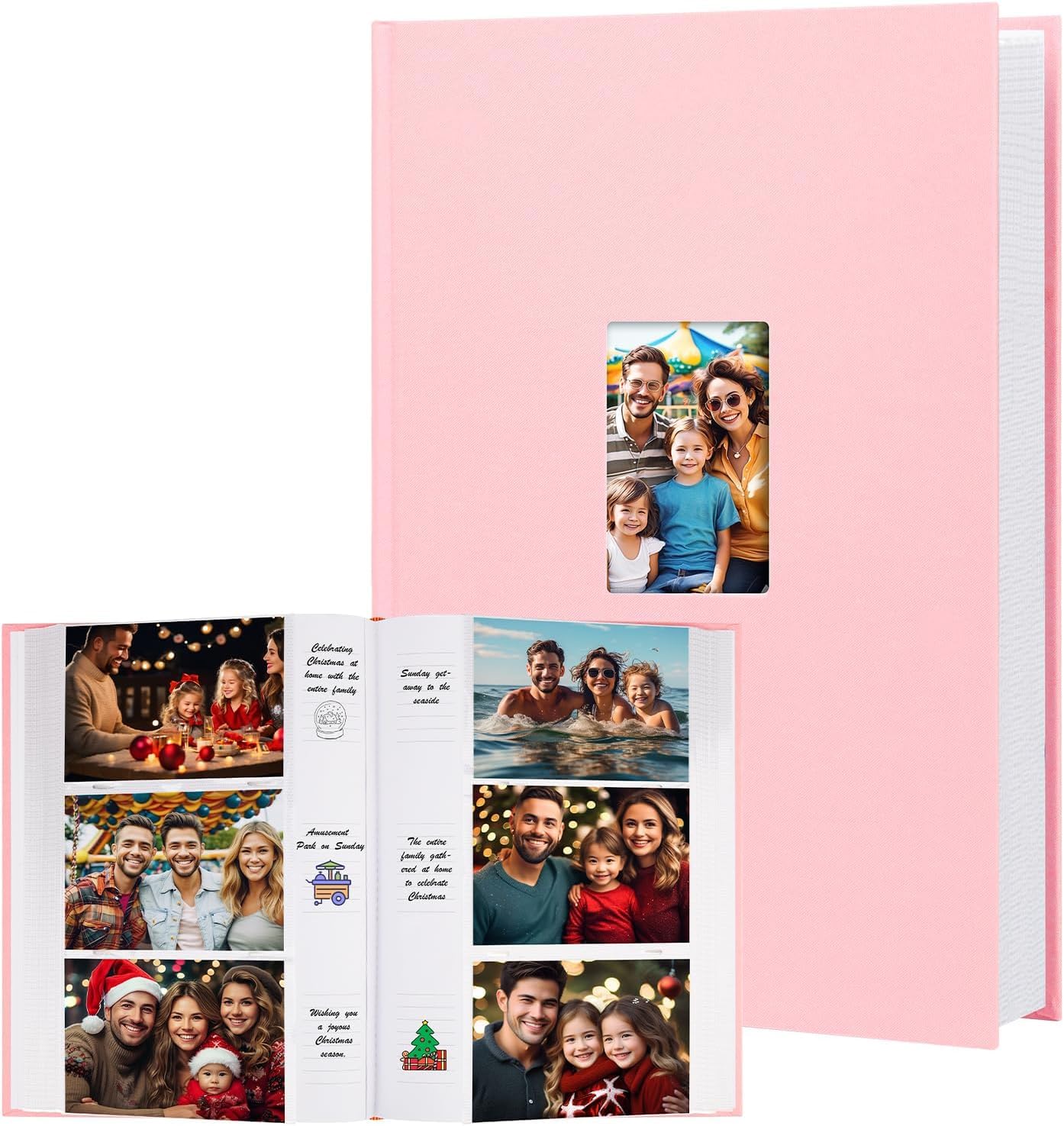 Photo Album 6x4 450 Photos - Pink 22x16x4cm-image-592b0471-ec41-41ce-a927-d9e6e1e8e391-104947