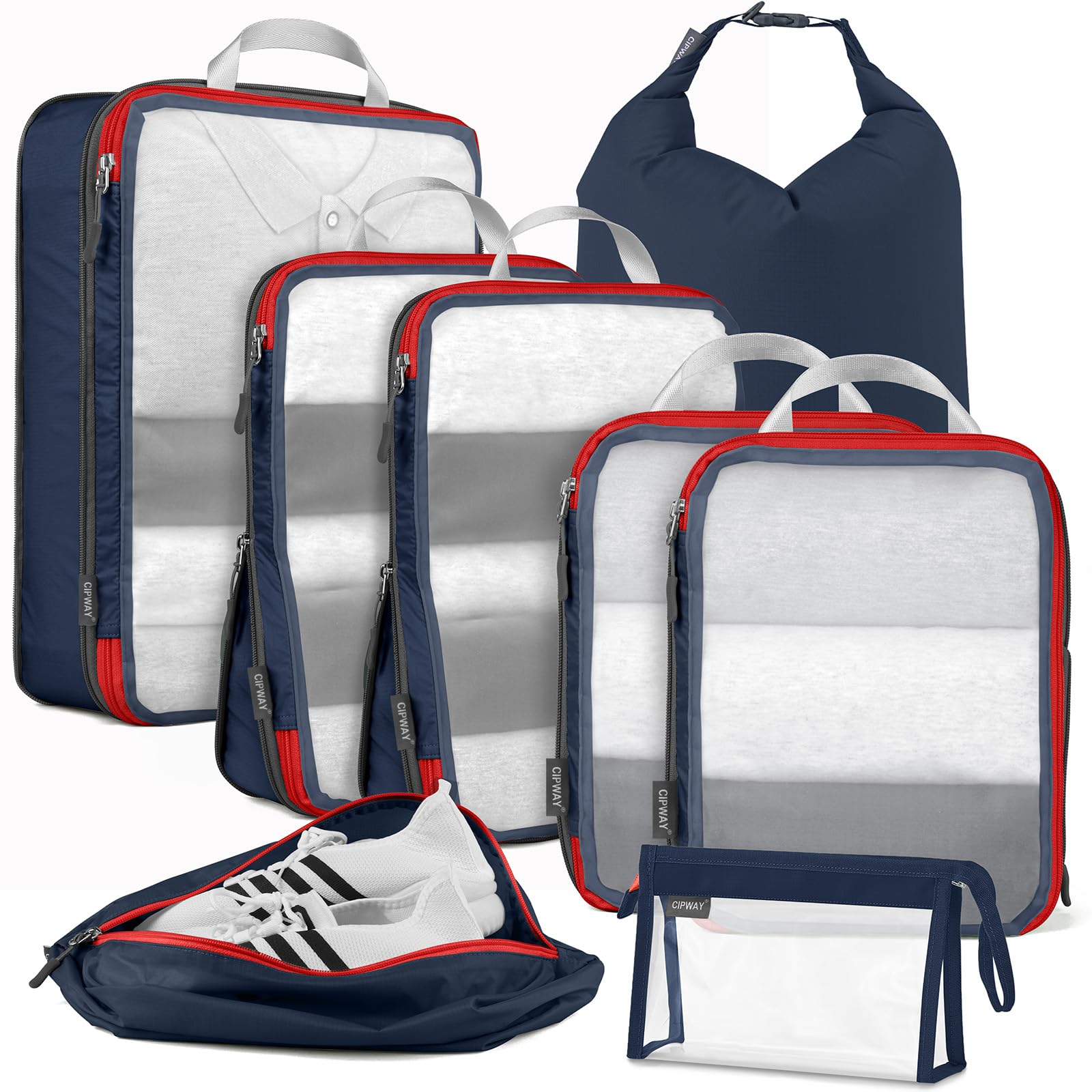 Compression Packing Cubes Mesh Organiser - Blue 8PCS-image-be9133e3-1635-480b-b571-89744a998fef-118134