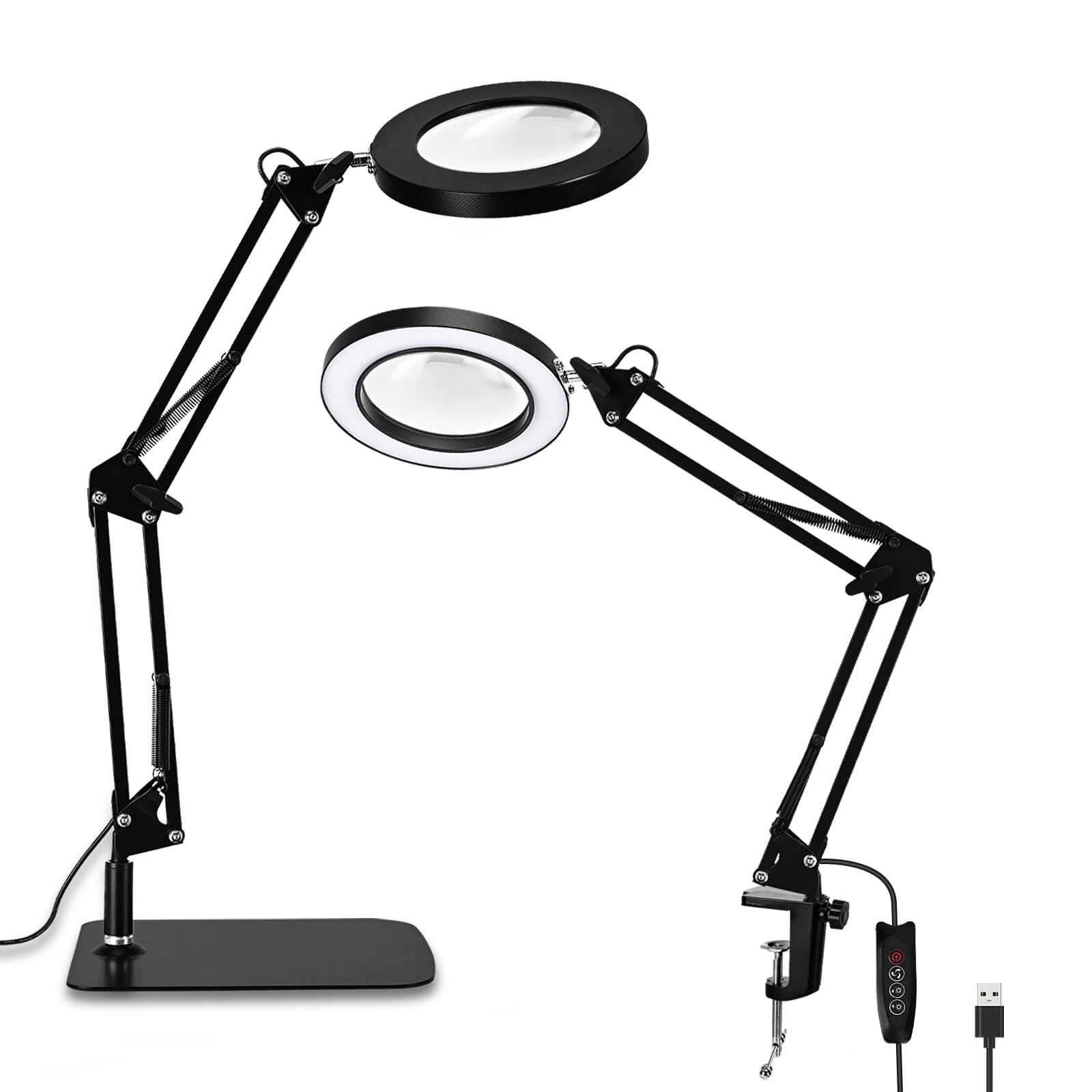 10X Magnifying Lamp with Light - Black Normal size-image-0a9eeed8-8151-4ab8-8ba2-44b1449fe891-107530