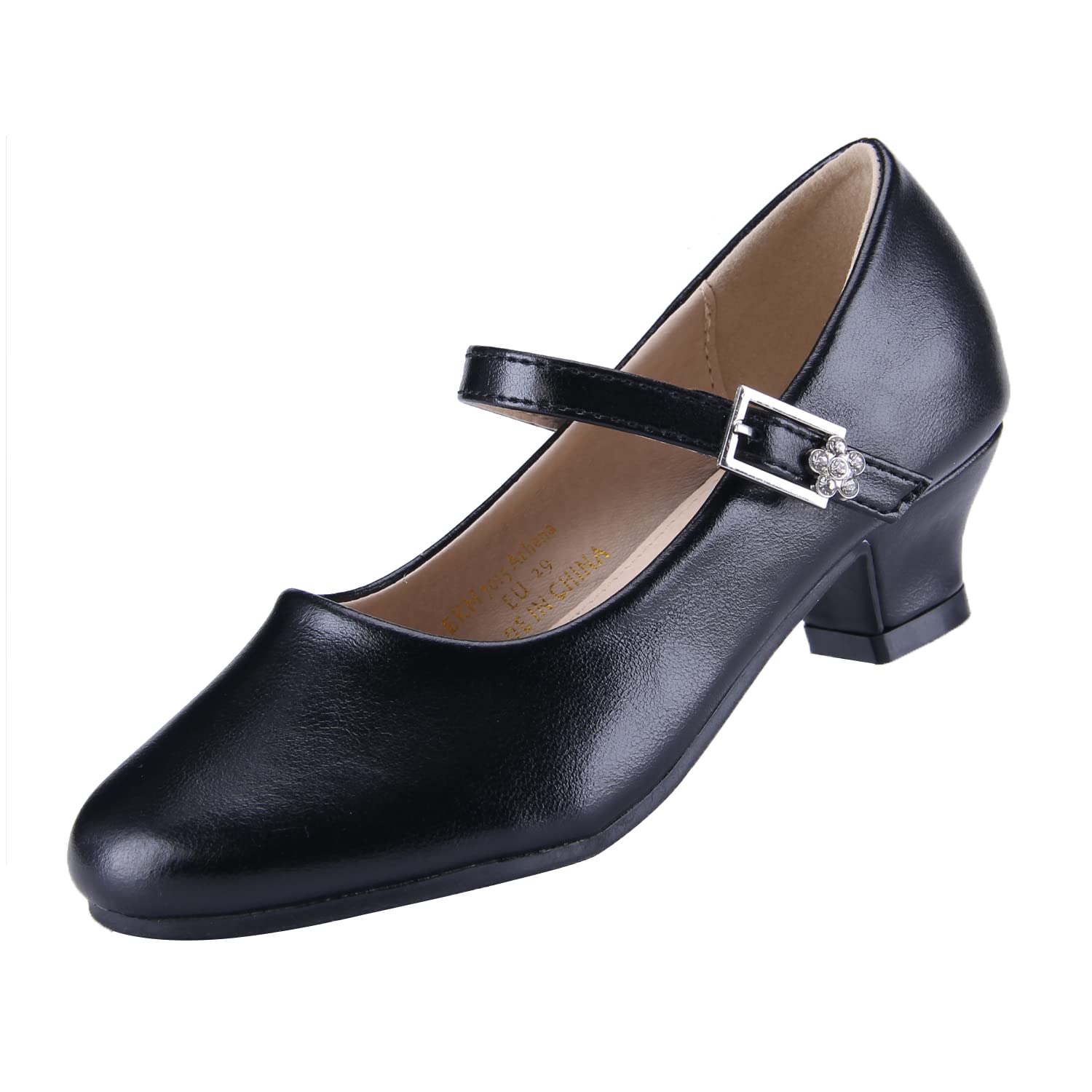Girls Mary Jane Heel Shoes - Athena Black UK 11-image-c50bed1c-99d4-4fb7-8a29-4c7e59885c0f-114308