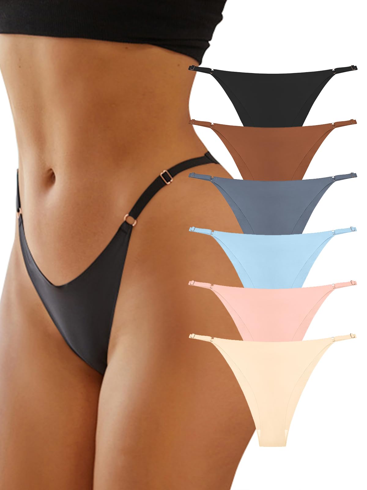 SHEKINI Pack Women's Hipster Low Rise Panties Briefs 6 Sexy Seamless-image-3aca9891-086f-4b68-8b8f-4f6dc3afd2f6-58931