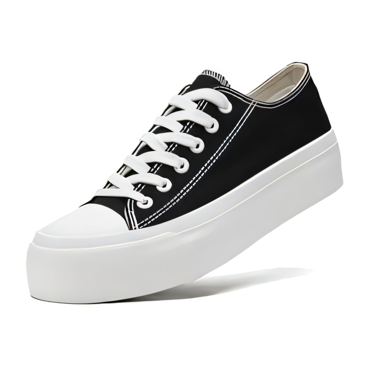 Women's Canvas Trainers - Black UK 3.5